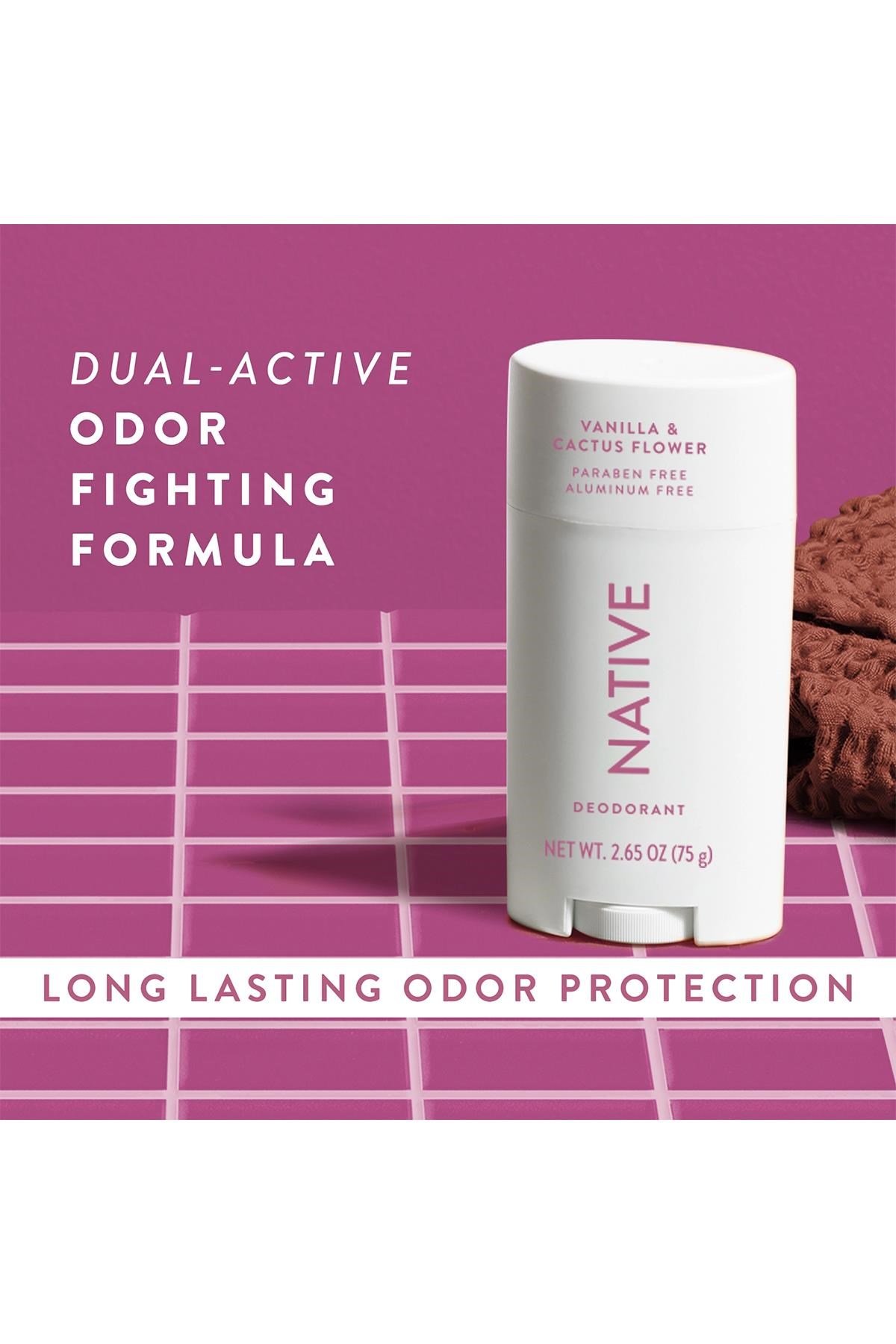 Native Vanilla & Cactus Flower Alüminyumsuz Stick Deodorant 75GR