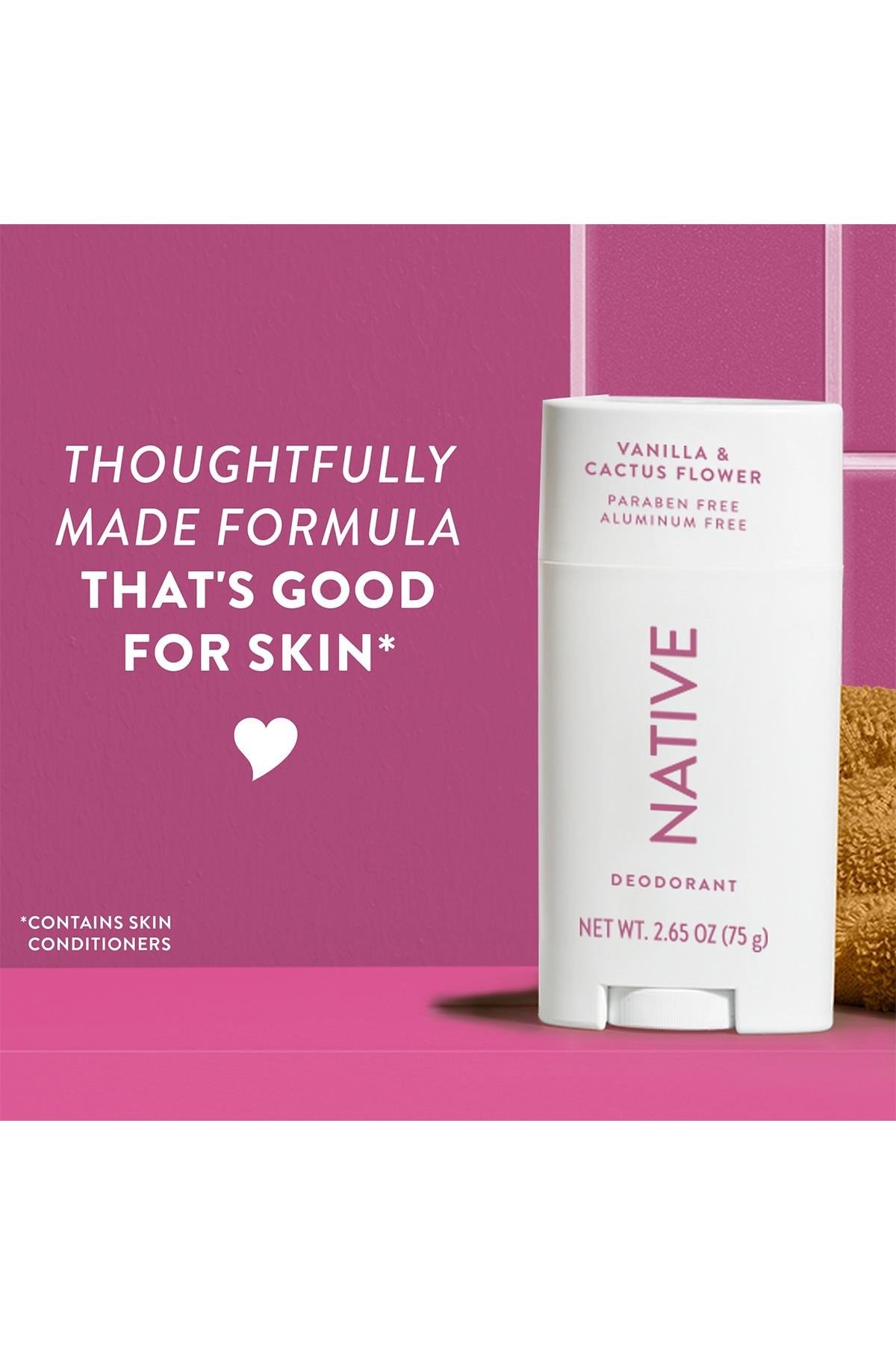 Native Vanilla & Cactus Flower Alüminyumsuz Stick Deodorant 75GR