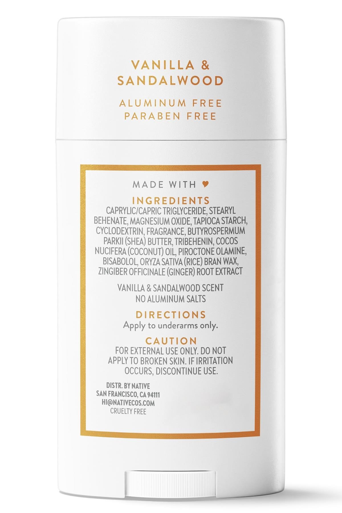 Native Vanilla & Sandalwood Alüminyumsuz Stick Deodorant 75GR