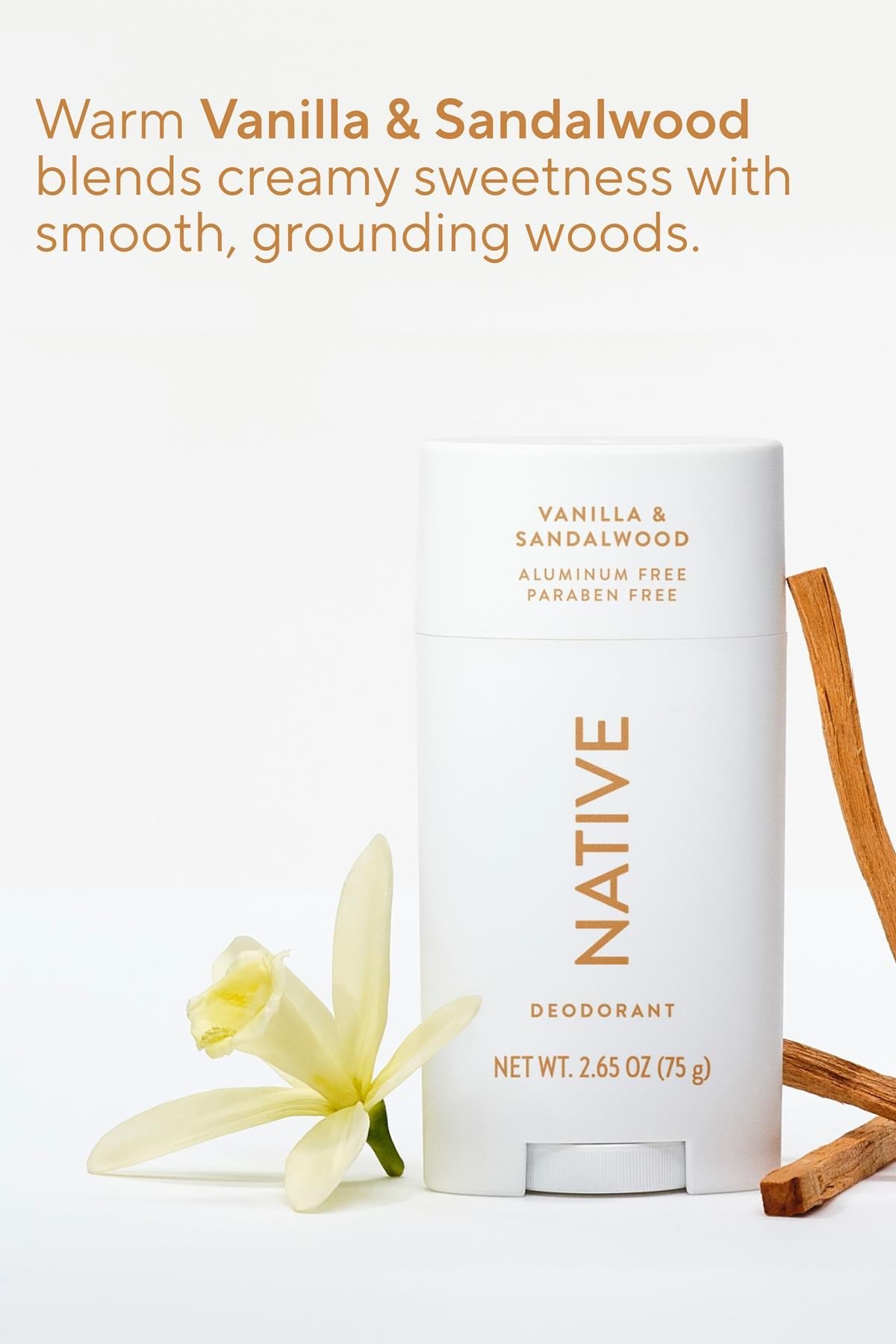 Native Vanilla & Sandalwood Alüminyumsuz Stick Deodorant 75GR