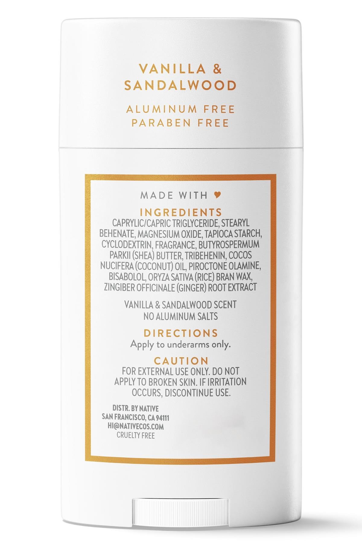 Native Vanilla & Sandalwood Alüminyumsuz Stick Deodorant 75GR