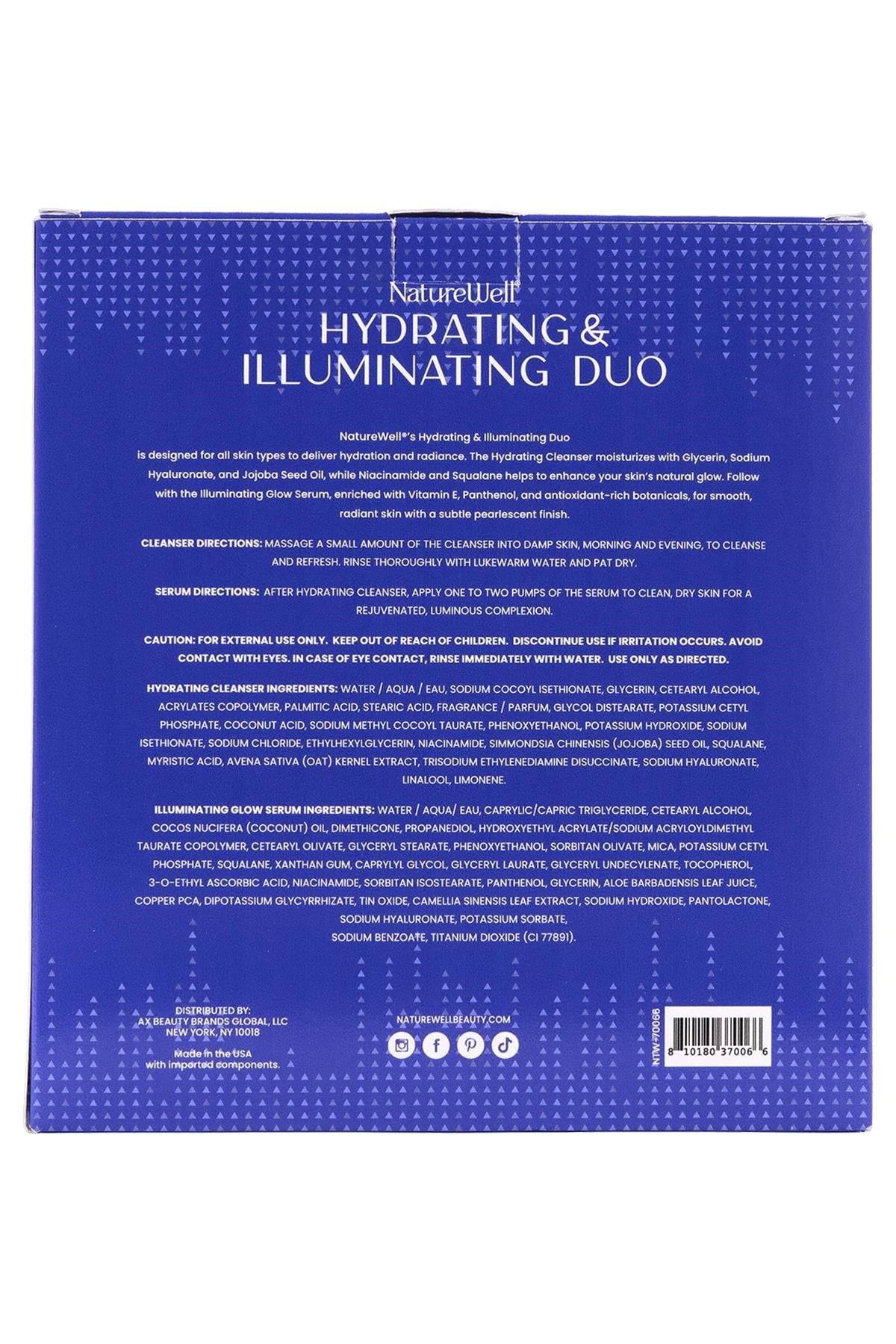 Nature Well Nemlendirici Temizleyici ve Aydınlatıcı Serum İkili Set