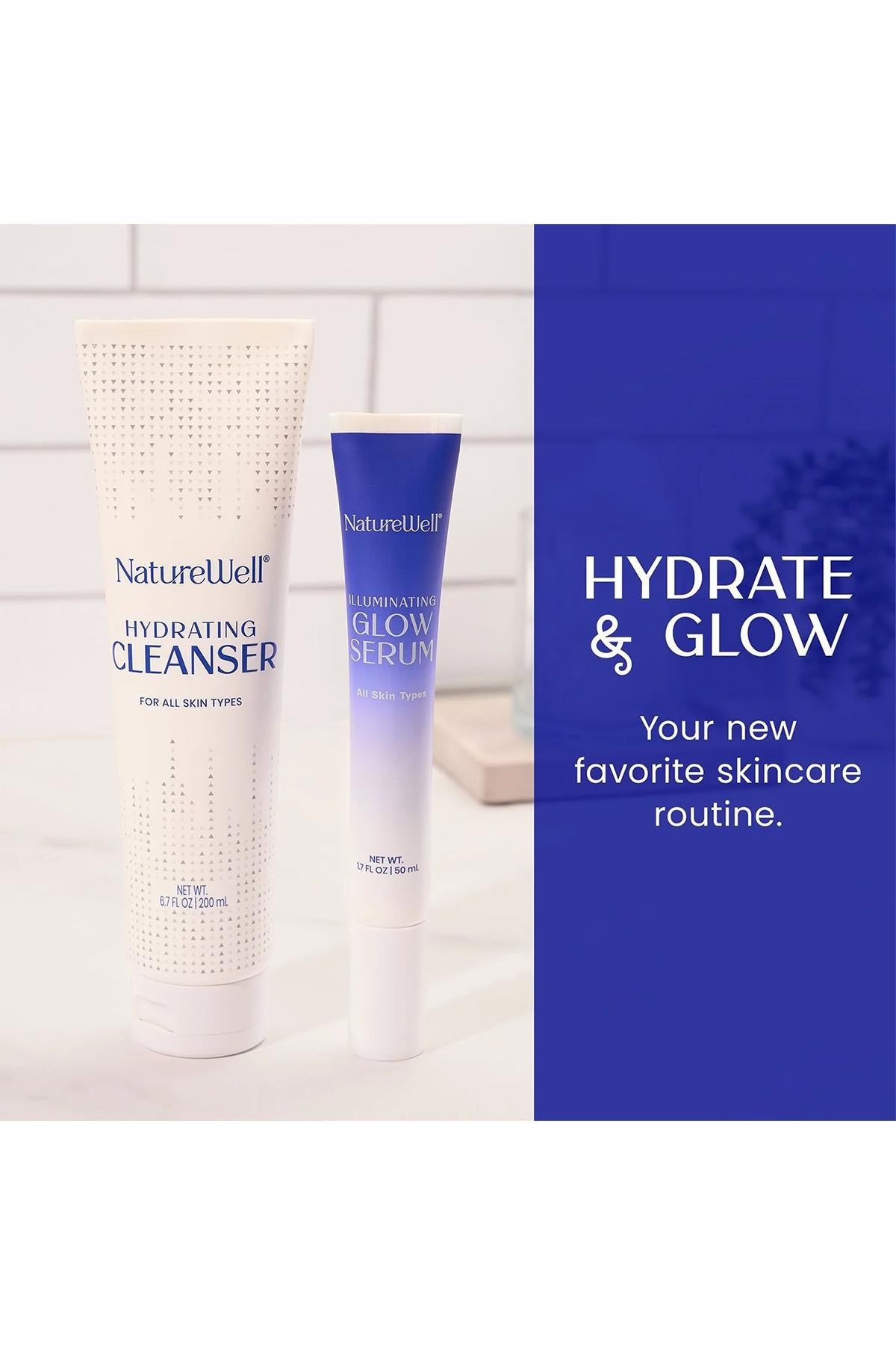 Nature Well Nemlendirici Temizleyici ve Aydınlatıcı Serum İkili Set