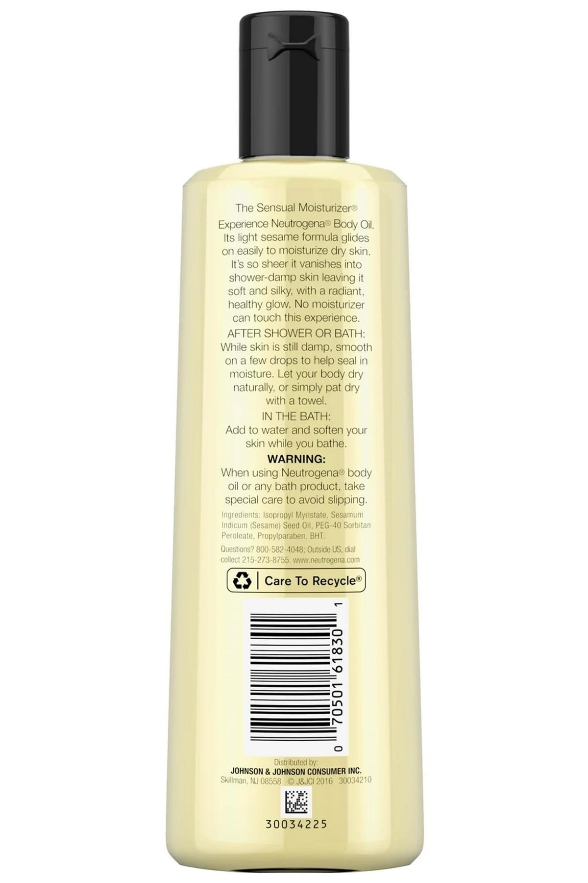 Neutrogena Hafif Susam Formüllü Nemlendirici Vücut Yağı 250ML