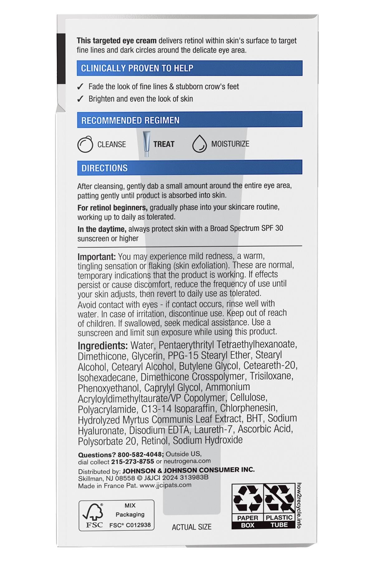 Neutrogena Rapid Wrinkle Repair Retinol Kırışıklık Karşıtı Göz Kremi 14ML