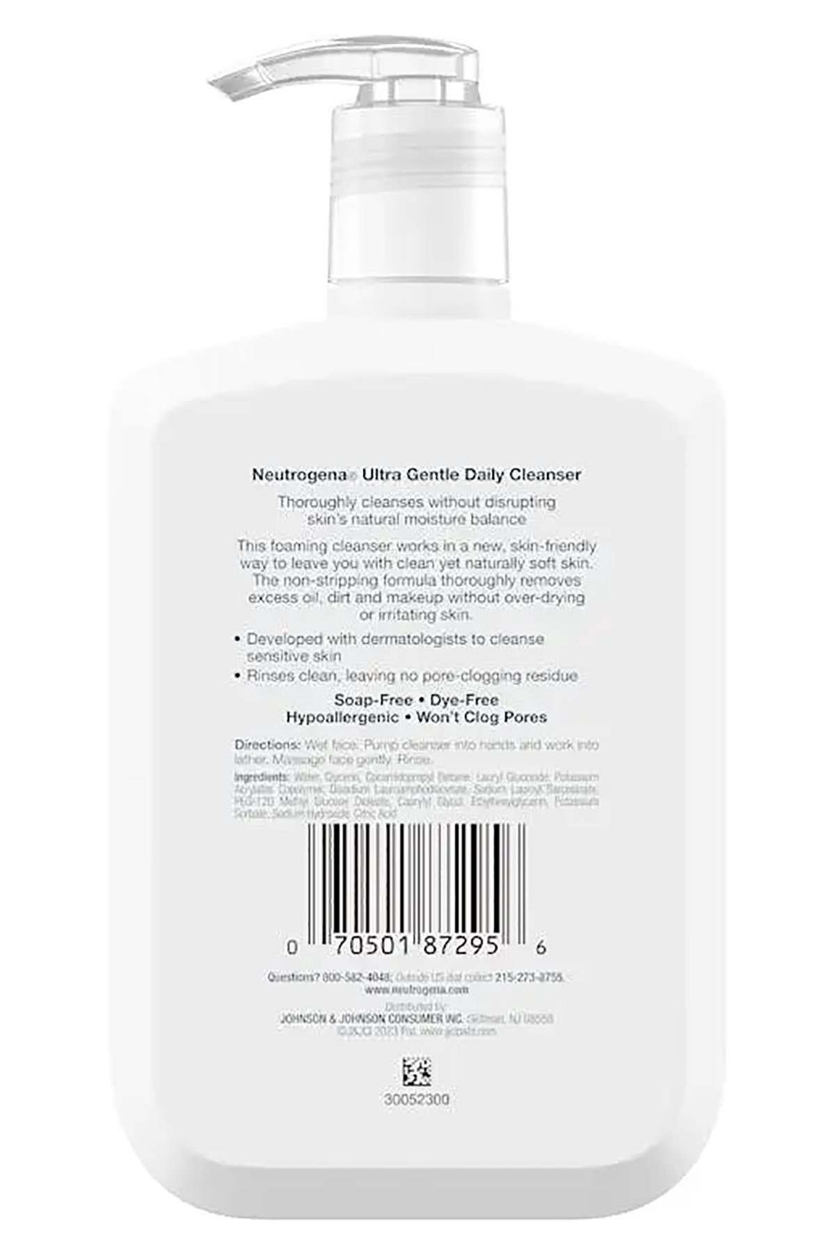 Neutrogena Ultra Gentle Günlük Yüz Temizleme Jeli 354ML