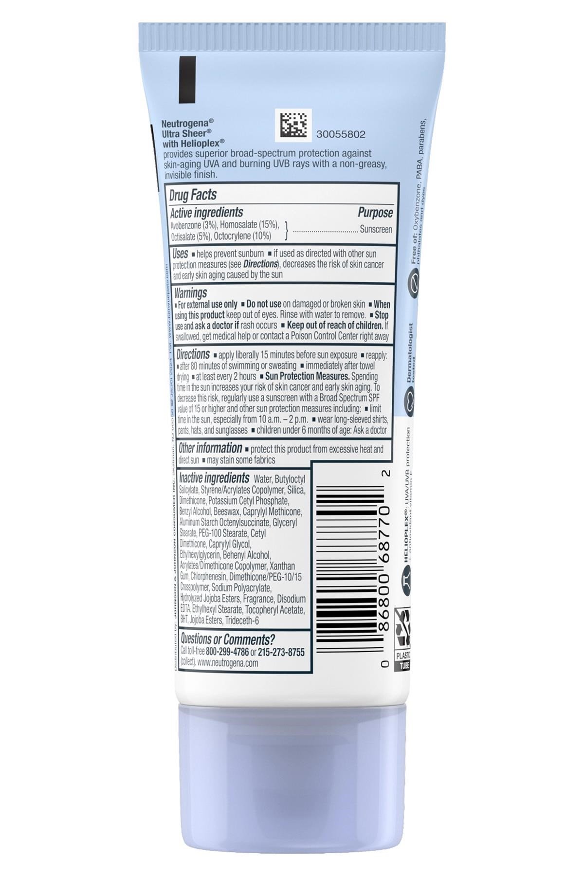 Neutrogena Ultra Sheer Dry-Touch SPF70 Güneş Koruyucu 88ML