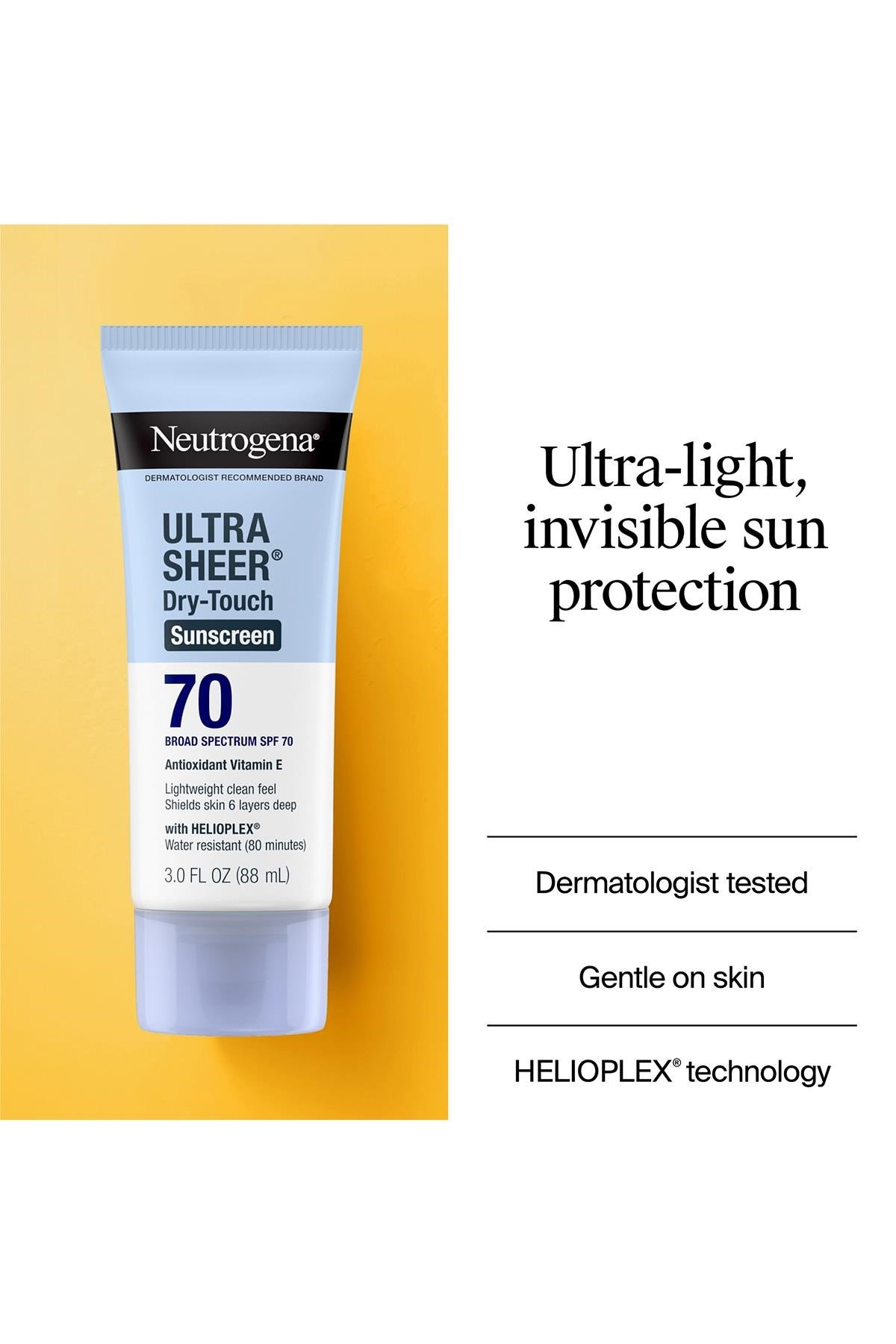 Neutrogena Ultra Sheer Dry-Touch SPF70 Güneş Koruyucu 88ML