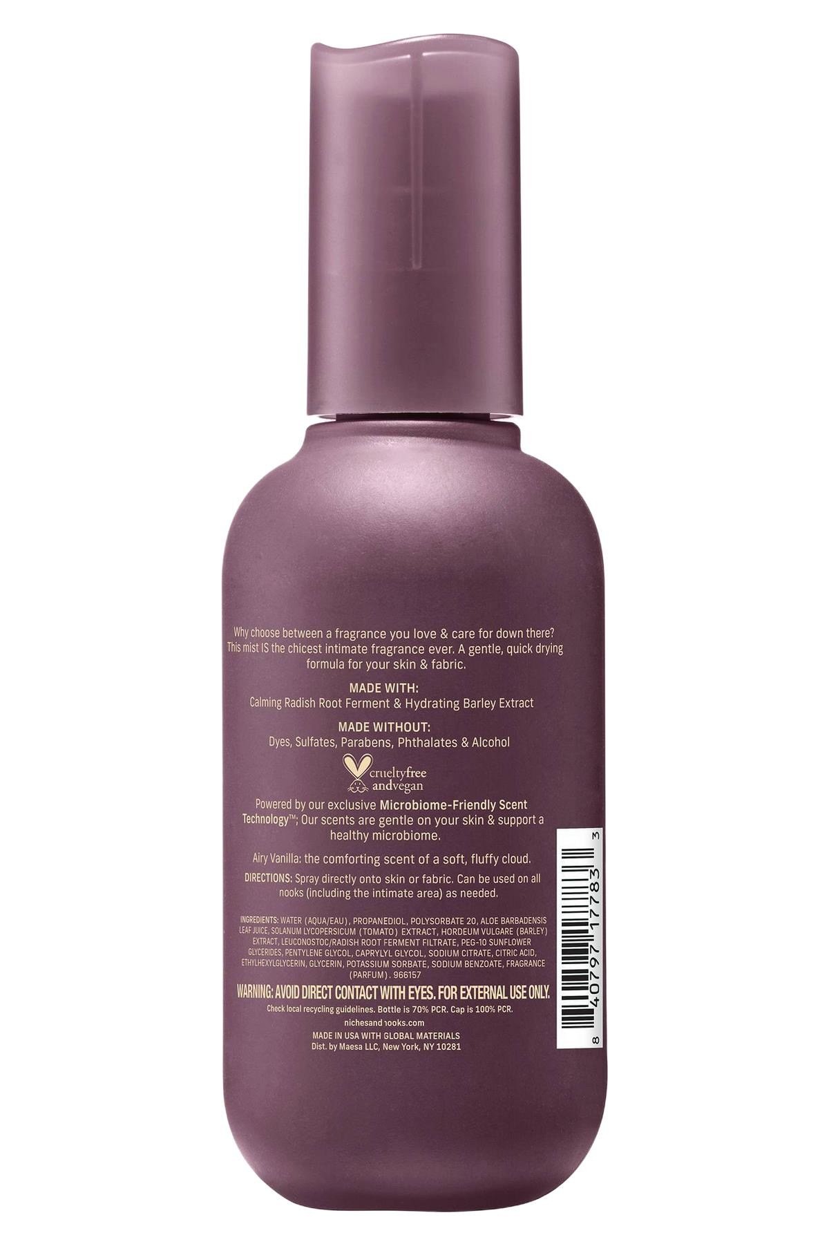 Niches & Nooks Airy Vanilla Vücut Spreyi 124ML