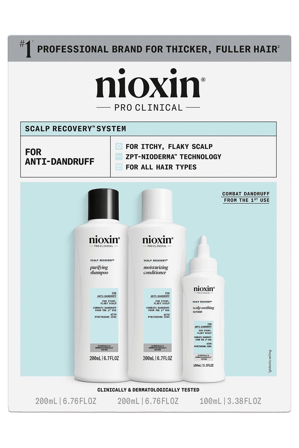 Nioxin Scalp Recovery Kepek ve Kaşıntı Karşıtı Saç Bakım Seti
