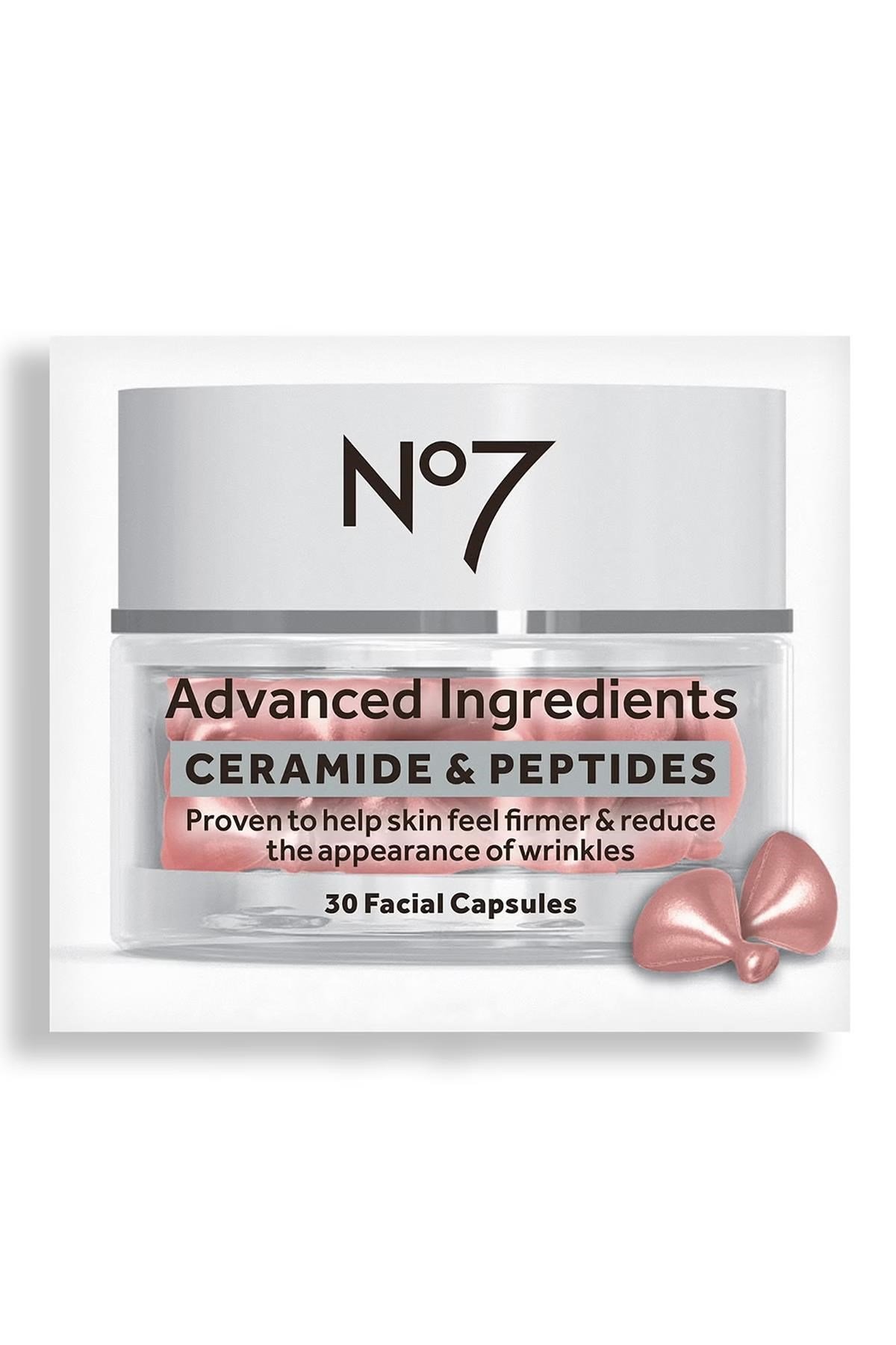 No7 Advanced Ingredients Ceramide & Peptides Yüz Kapsülleri 30 Kapsül