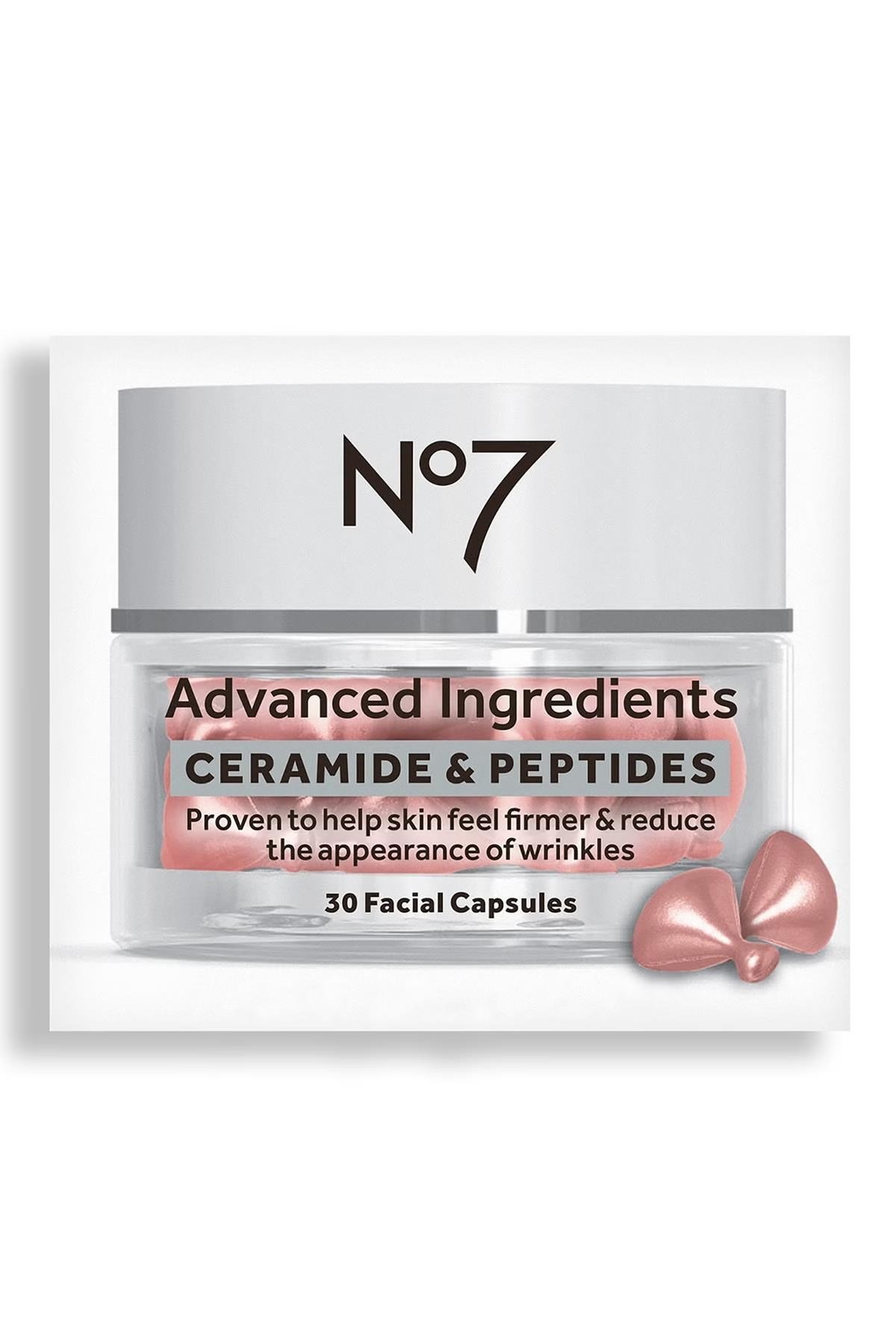 No7 Advanced Ingredients Ceramide & Peptides Yüz Kapsülleri 30 Kapsül
