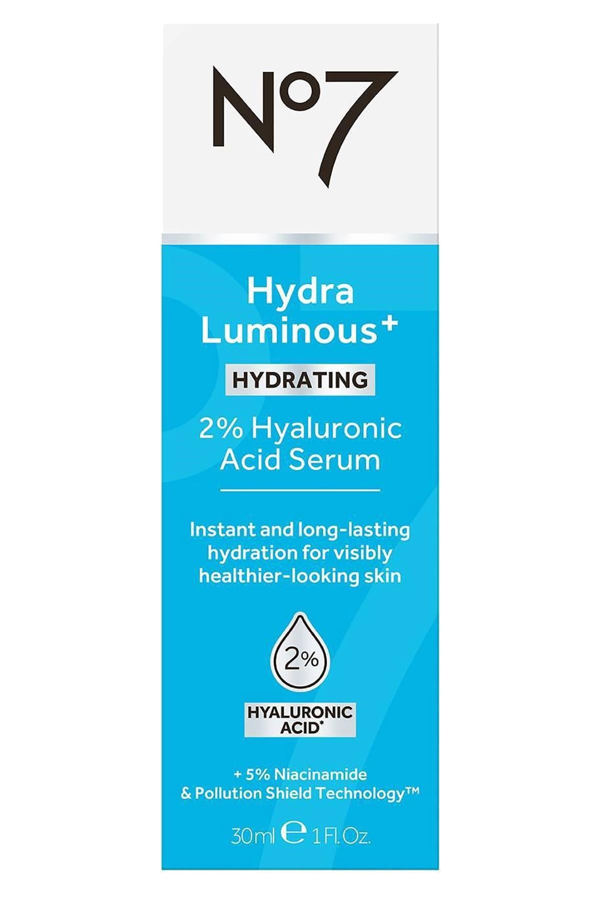 No7 HydraLuminous+ 2% Hyaluronic Acid Yüz Serumu 30ML