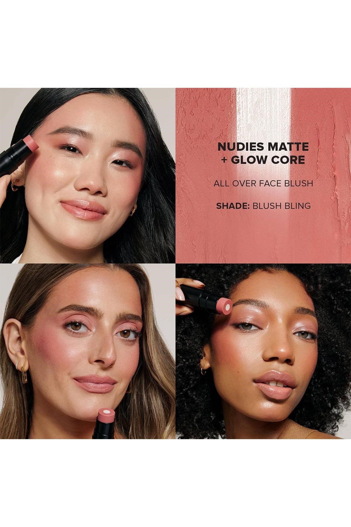 Nudestix Yanak + Göz + Dudak Renklendirici Işıltılı Stick Blush Bling 6GR