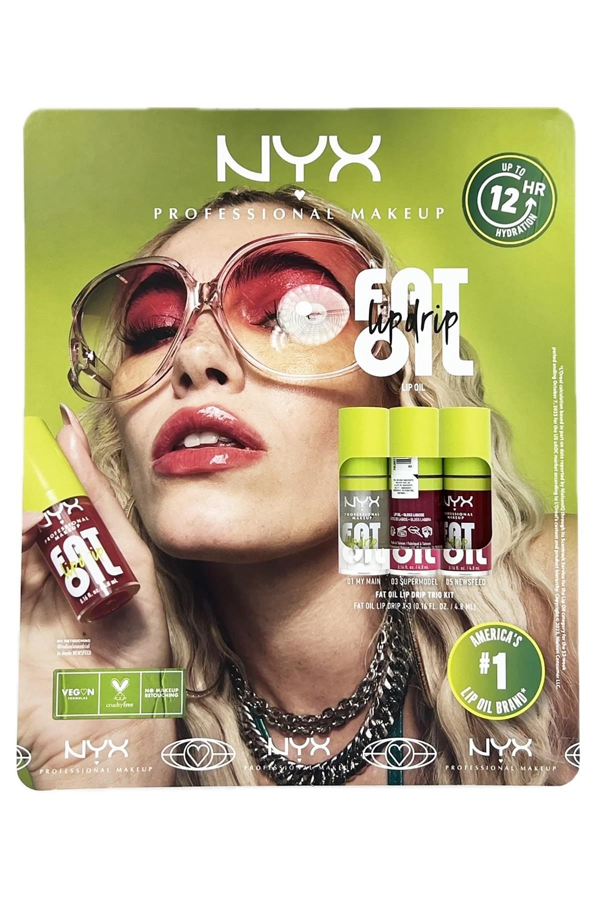 NYX Fat Oil Lip Drip Nemlendirici Dudak Yağı Set 3x4.8ML