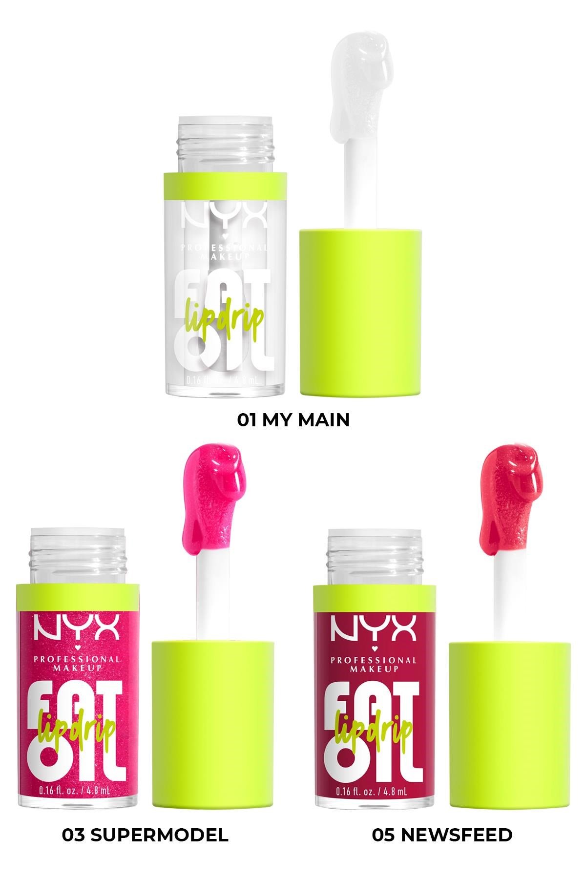 NYX Fat Oil Lip Drip Nemlendirici Dudak Yağı Set 3x4.8ML