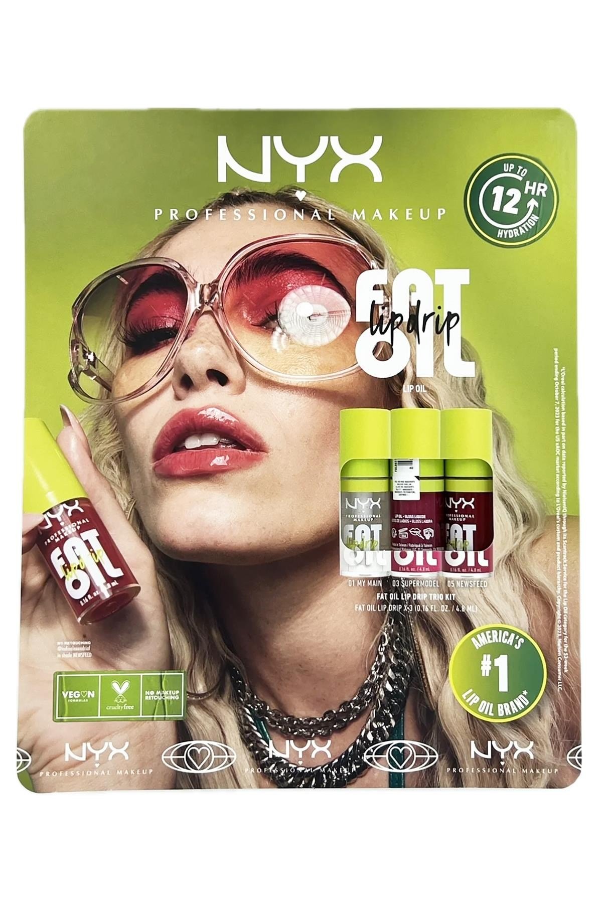 NYX Fat Oil Lip Drip Nemlendirici Dudak Yağı Set 3x4.8ML