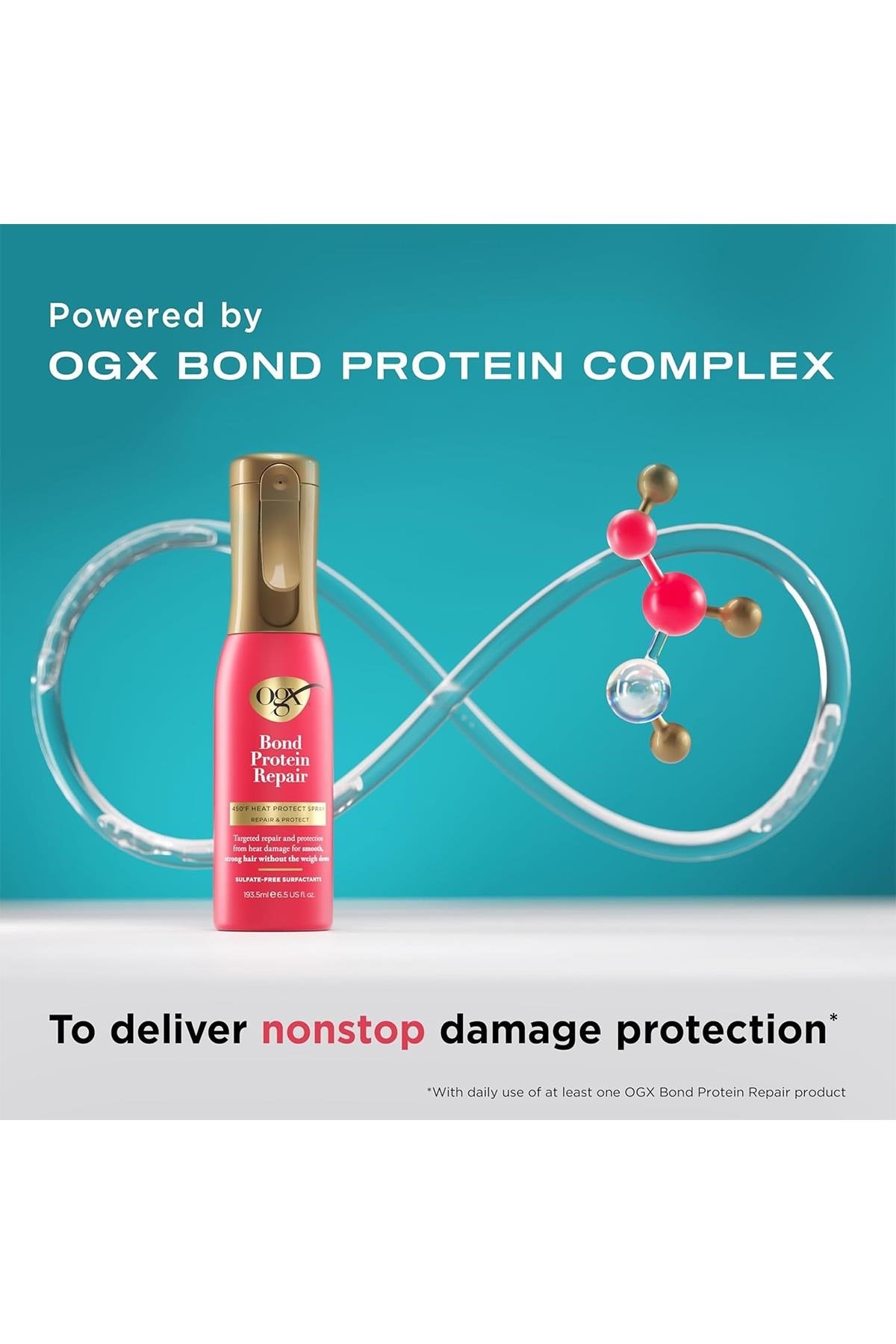 OGX Bond Protein Repair Protein Destekli Isı Koruyucu ve Onarıcı Saç Spreyi 193ML