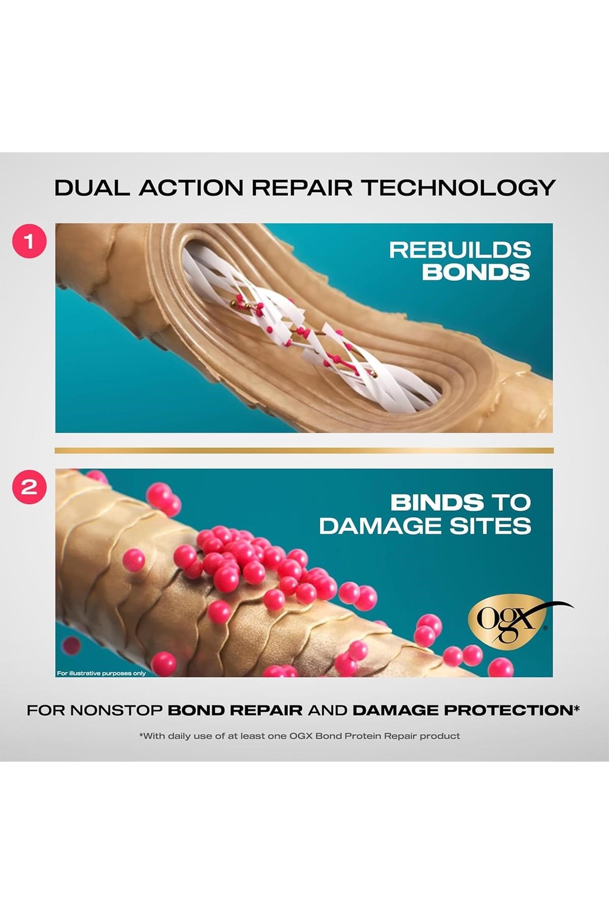 OGX Bond Protein Repair Protein Destekli Isı Koruyucu ve Onarıcı Saç Spreyi 193ML