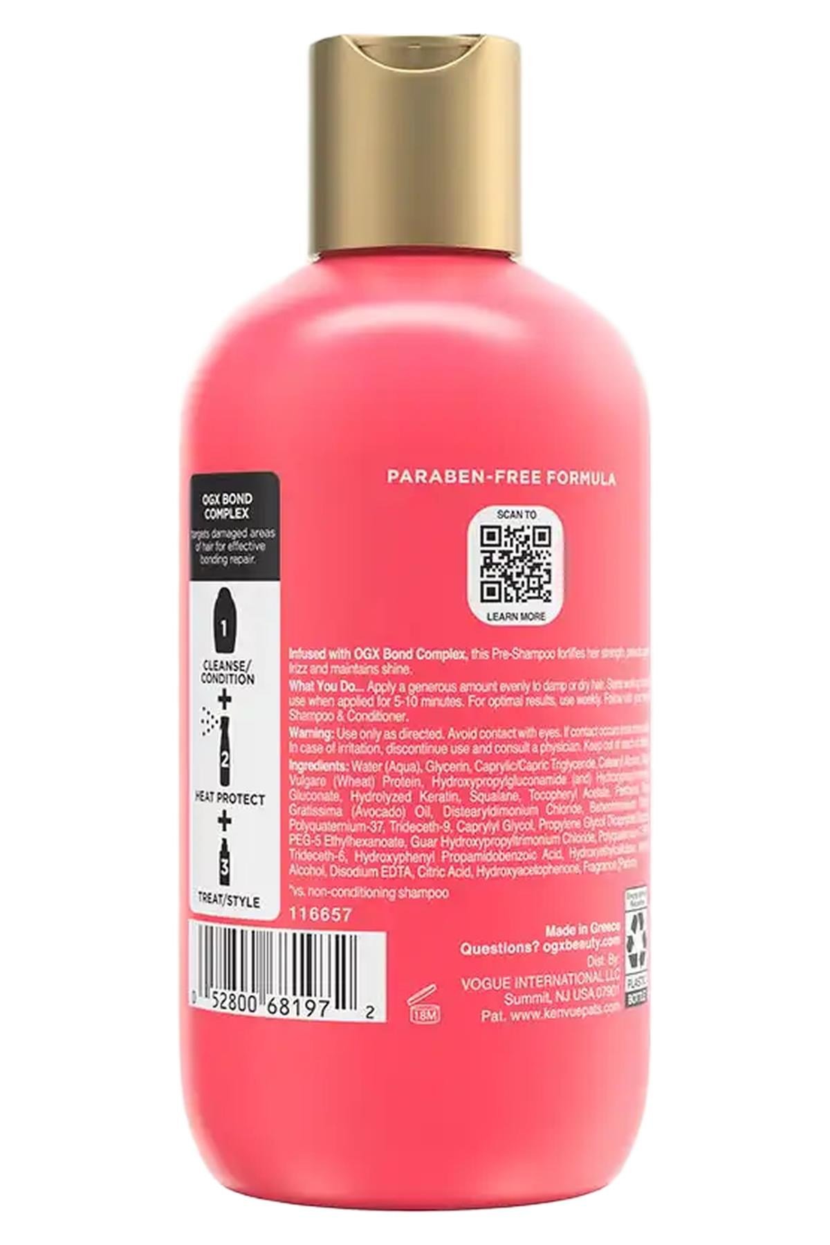 OGX Bond Protein Repair Protein Destekli Şampuan Öncesi Onarıcı Saç Maskesi 250ML