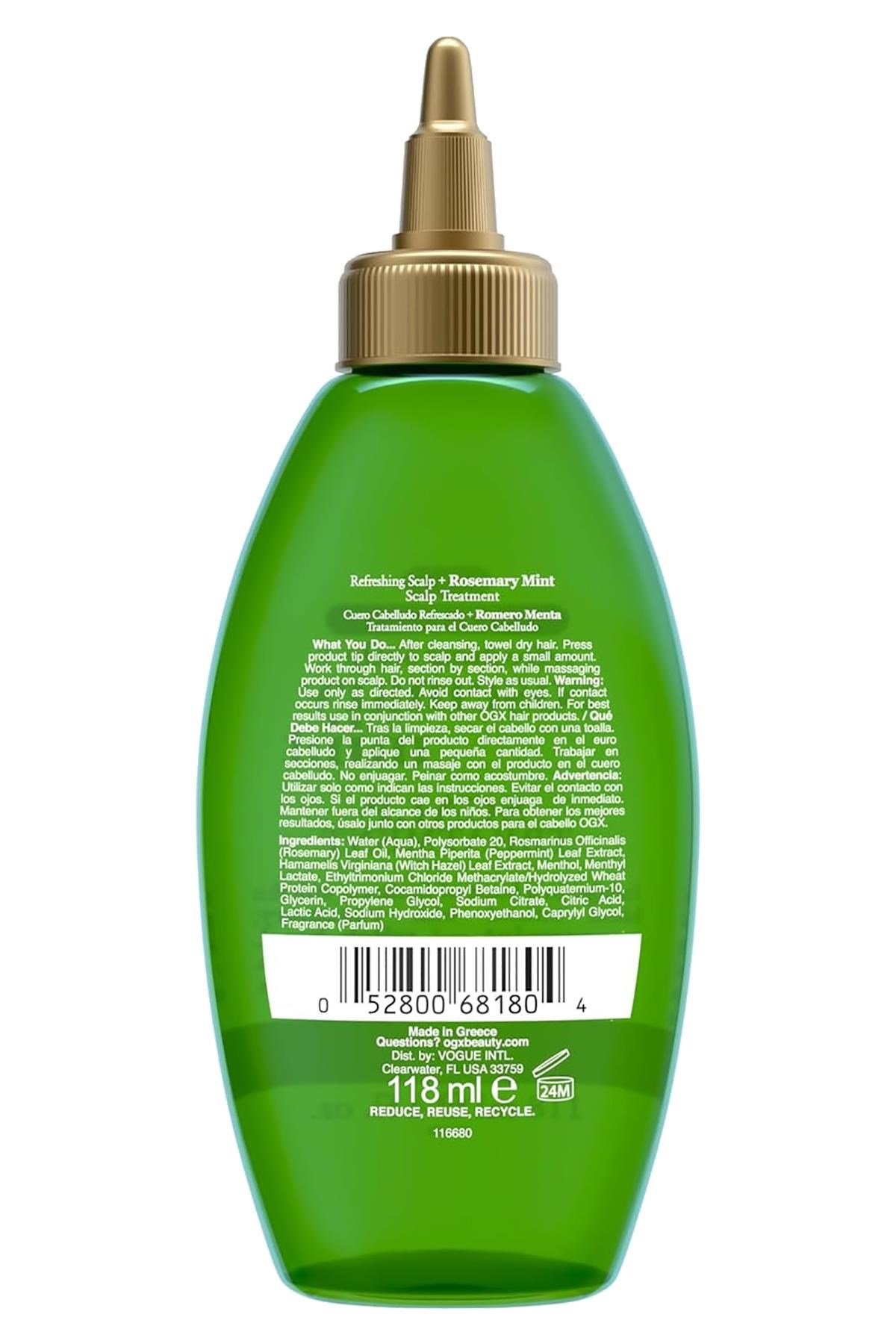 OGX Rosemary Mint Arındırıcı ve Ferahlatıcı Saç Derisi Bakım Solüsyonu 118ML