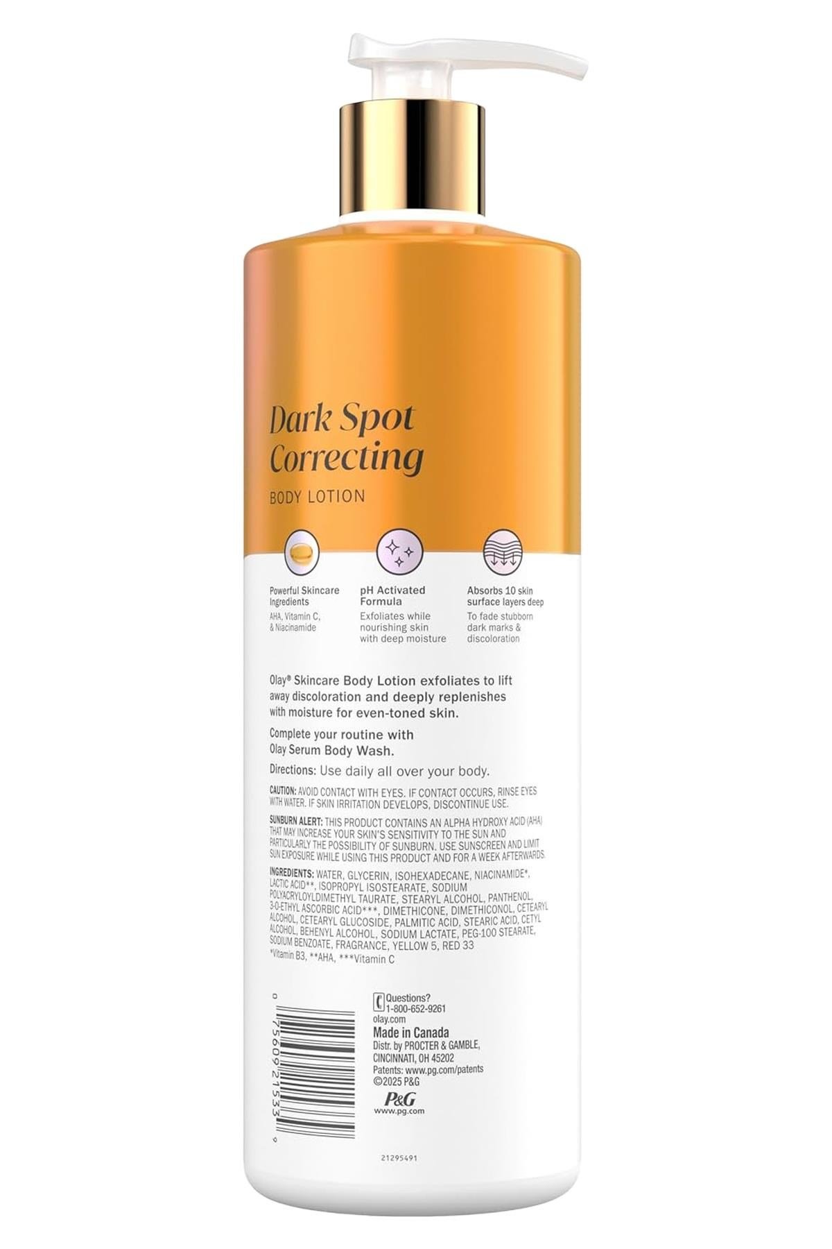 Olay AHA & Vitamin C + Niacinamide Koyu Leke Karşıtı Vücut Losyonu 502ML