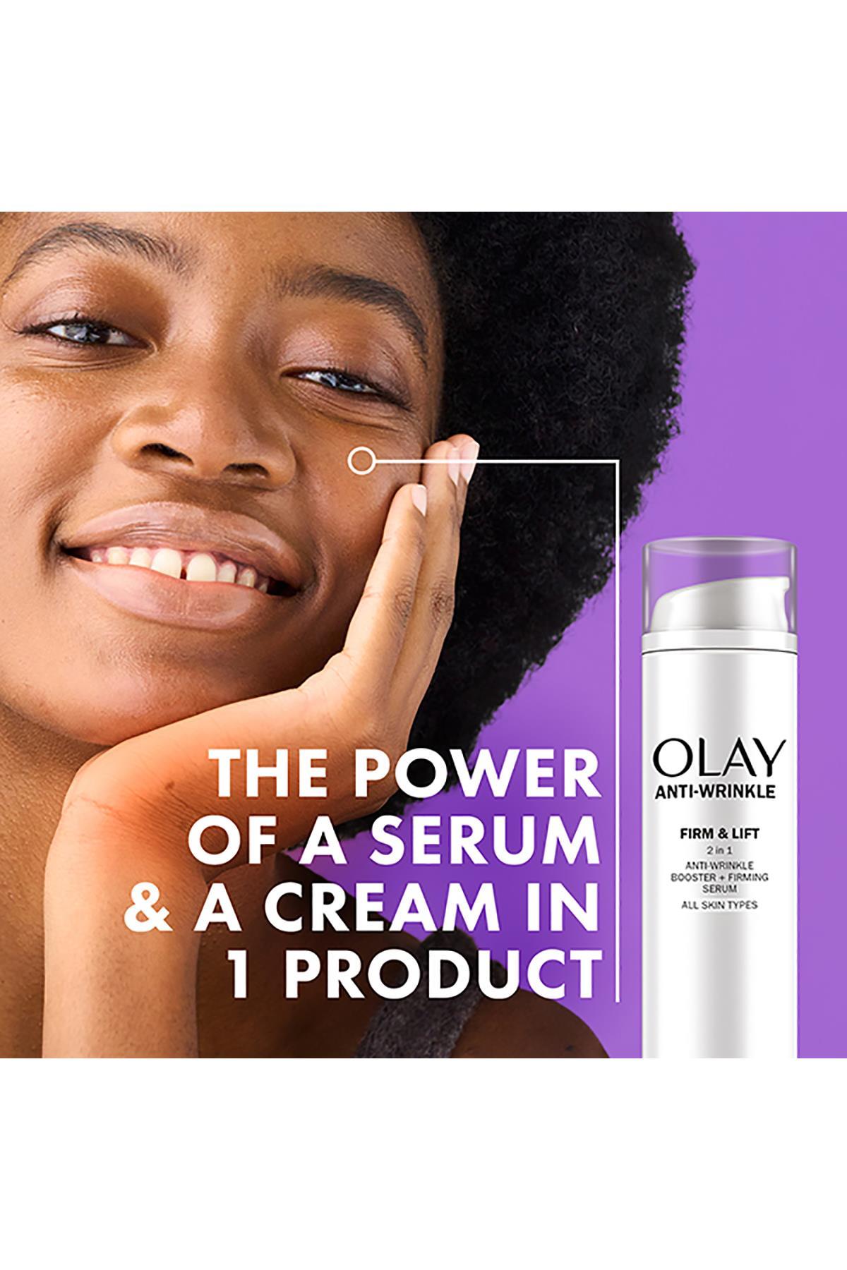 Olay Anti-Wrinkle Firm & Lift 2’si 1 Arada Gündüz Kremi ve Serum 50ML