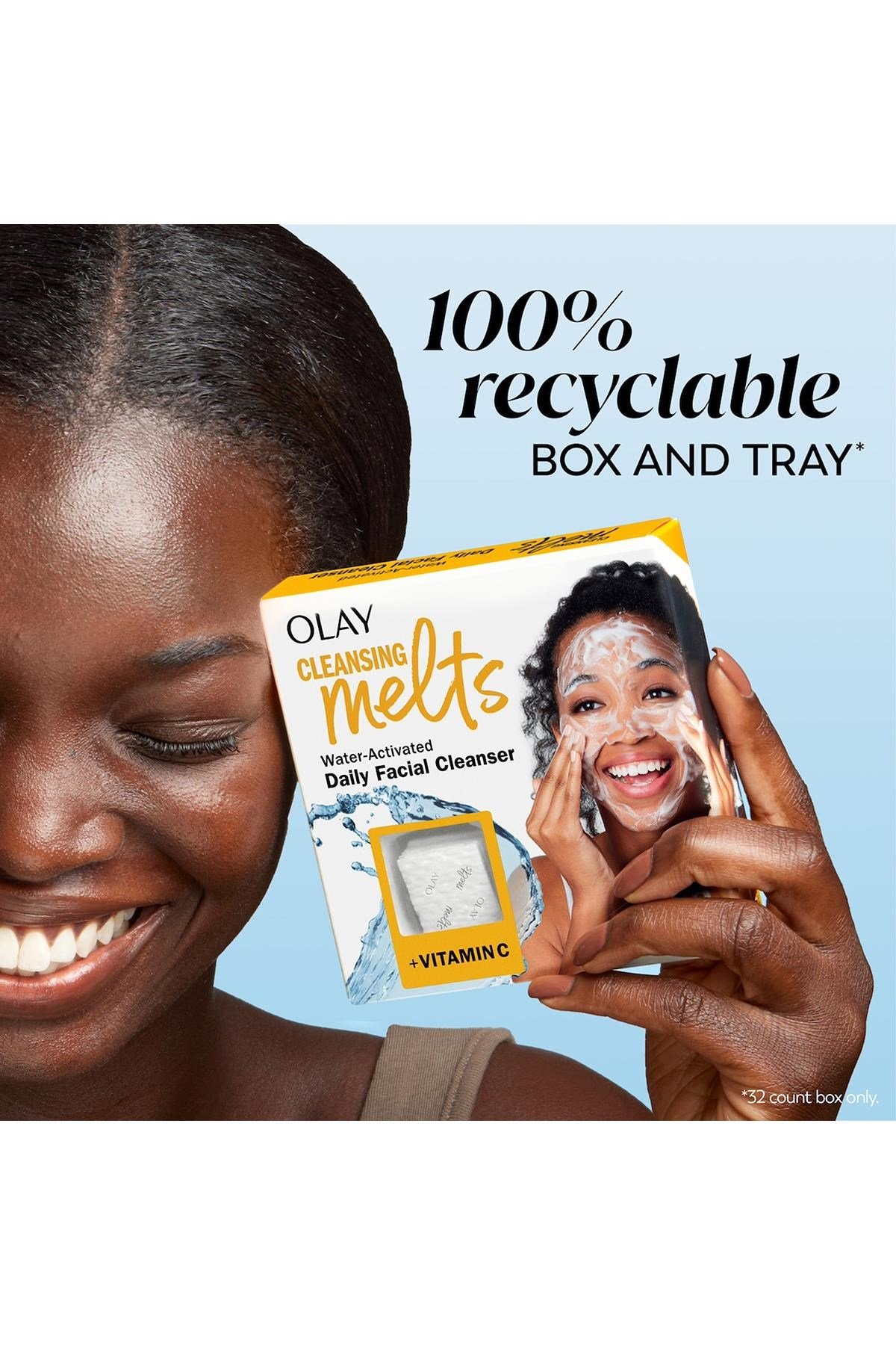 Olay Cleansing Melts + Vitamin C Cilt Temizleyici Çözünen Ped 32 Adet