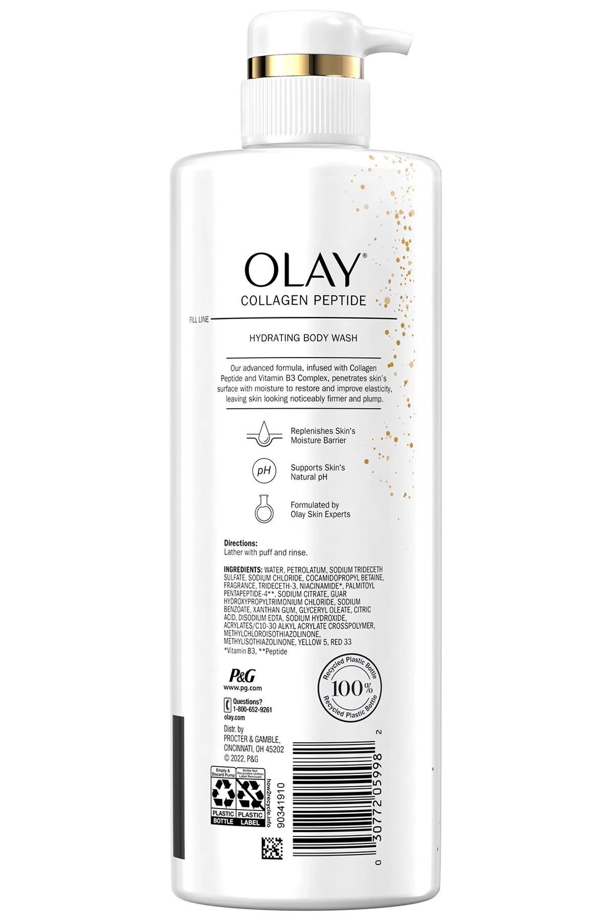 Olay Collagen Peptide ve B3 Vitamini İçerikli Nemlendirici Vücut Şampuanı 591ML