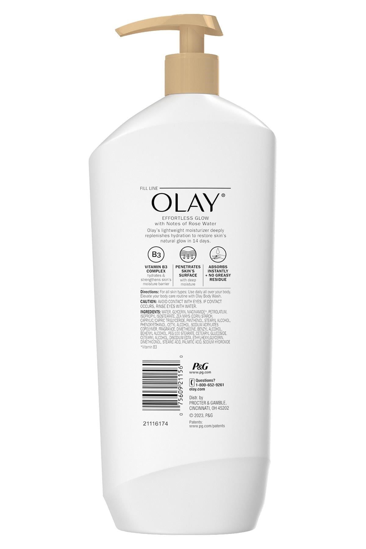 Olay Effortless Glow Gül Suyu Özlü Nemlendirici Vücut Losyonu 532ML