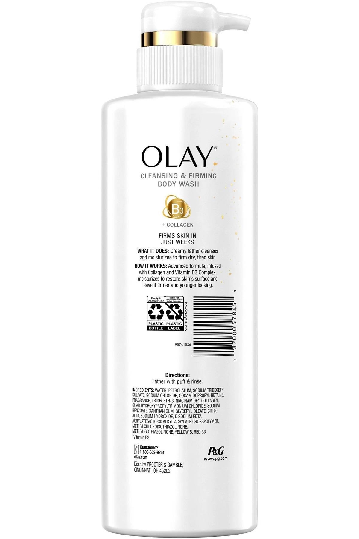 Olay Kollajen ve B3 Vitamini İçerikli Temizleyici ve Sıkılaştırıcı Vücut Şampuanı 530ML