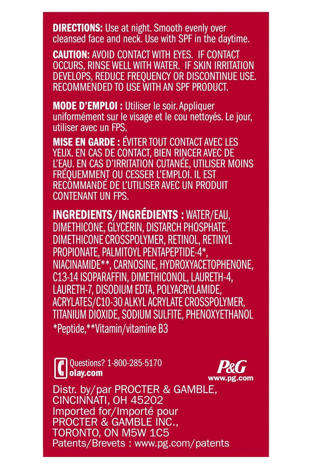 Olay Retinol24 + Peptit Kokusuz Gece Yüz Nemlendiricisi 14GR