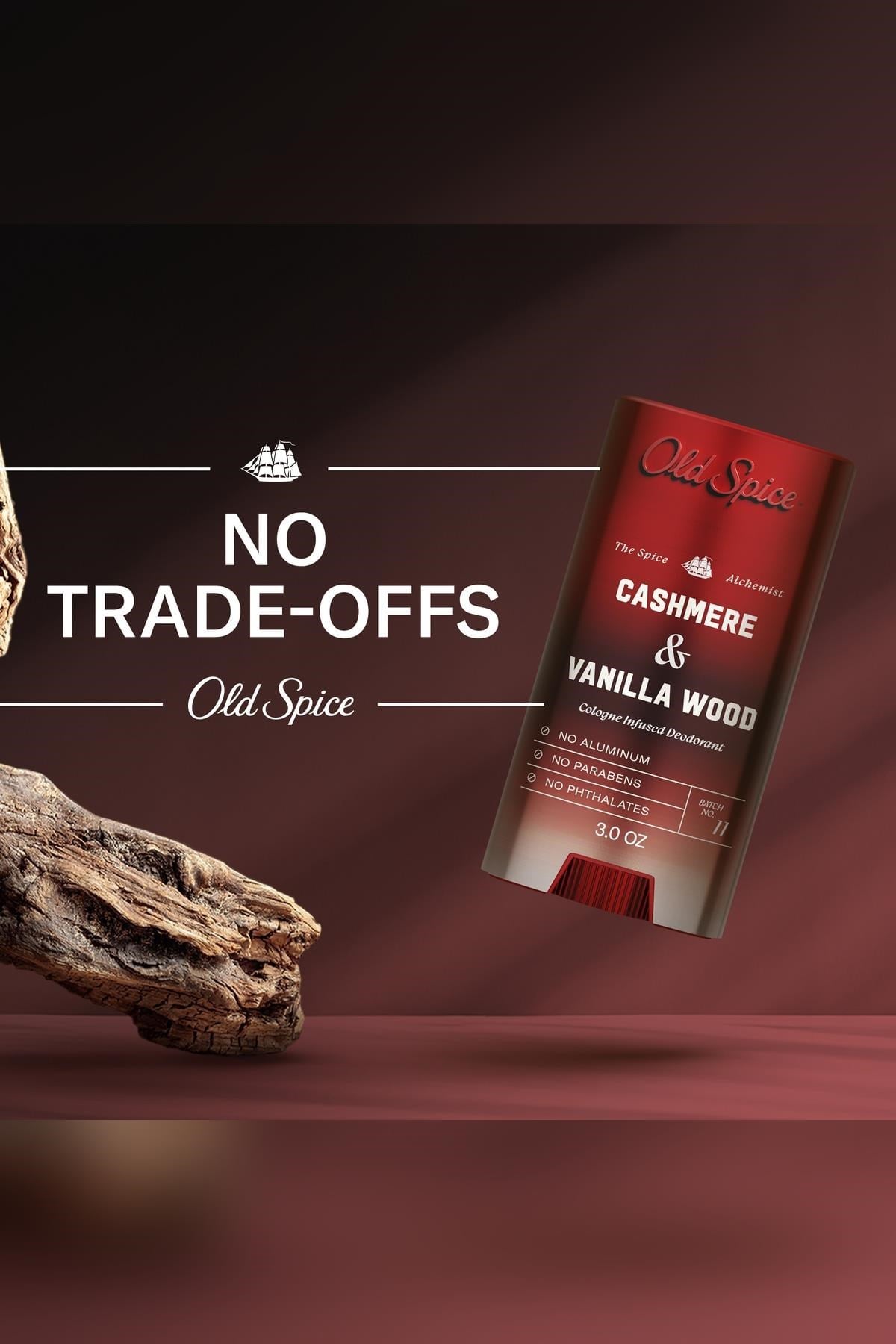 Old Spice Cashmere & Vanilla Wood Alüminyumsuz Stick Deodorant 85GR