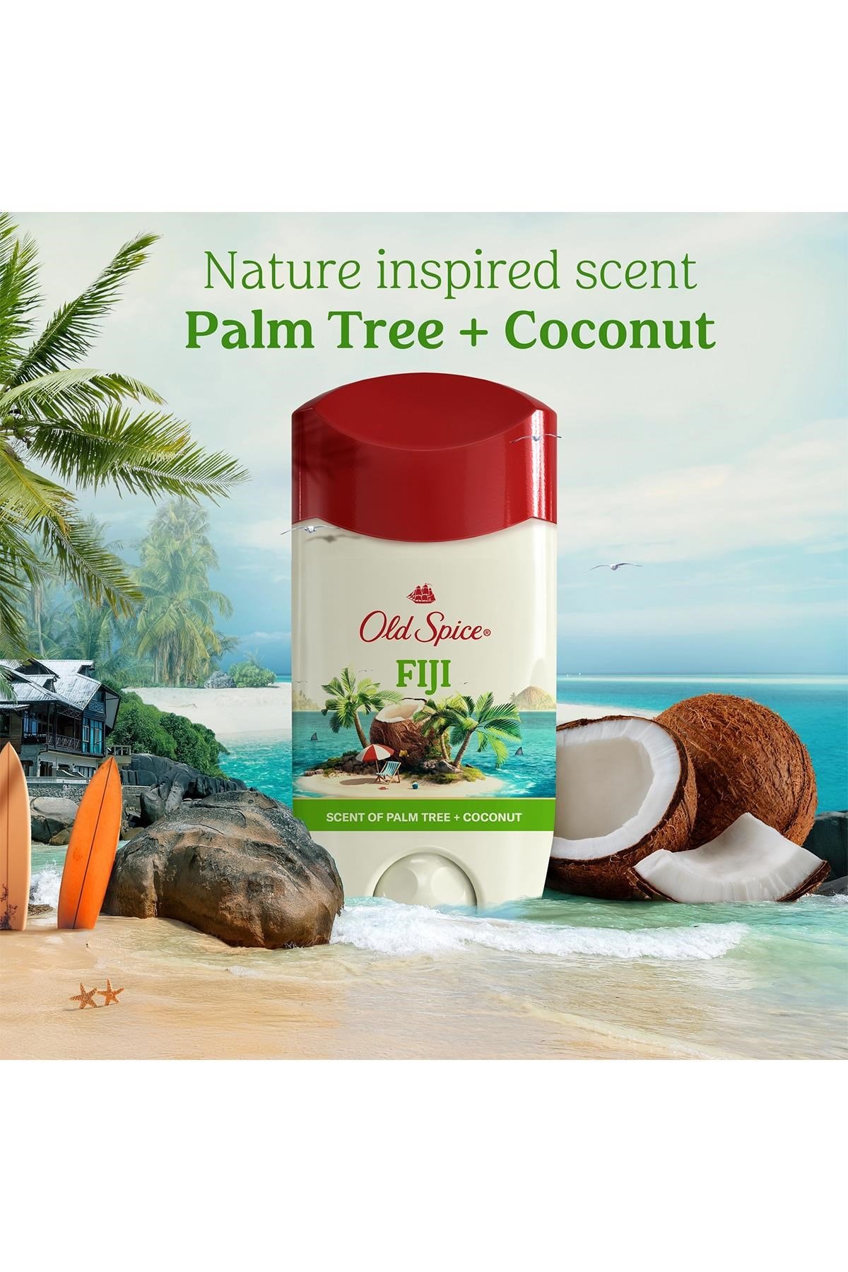 Old Spice Fiji Palm Tree + Coconut Antiperspirant Stick Deodorant 73GR