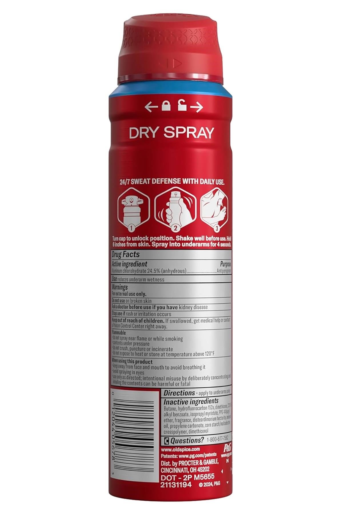 Old Spice Fresh Antiperspirant Sprey Deodorant 122GR