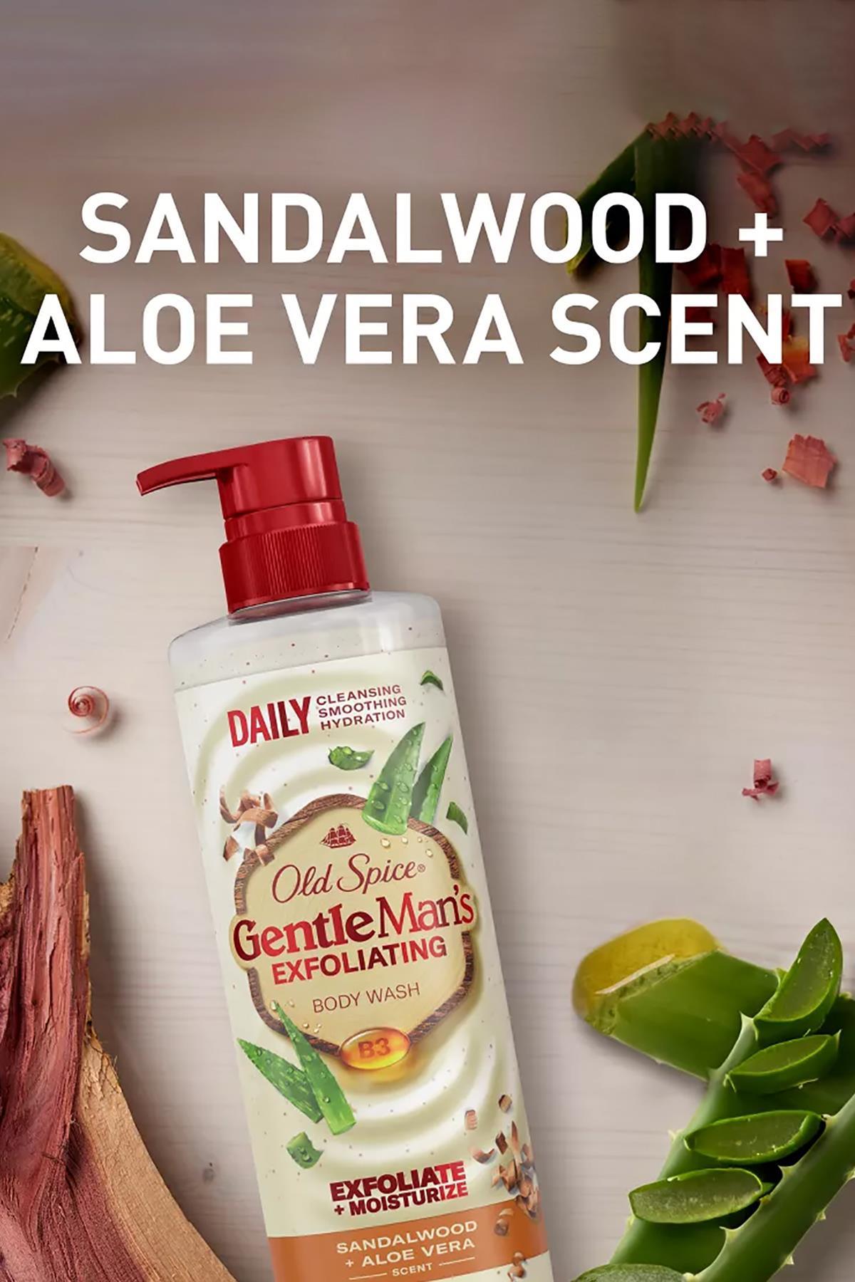 Old Spice Gentle Man's Exfoliating Sandalwood + Aloe Vera Duş Jeli 532ML