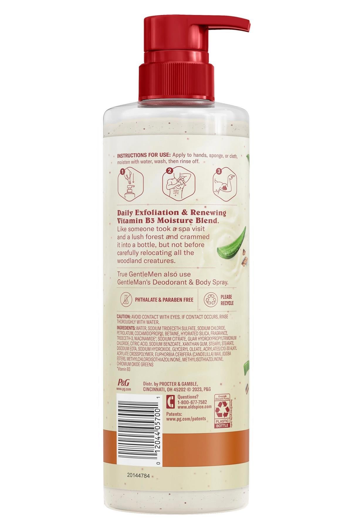 Old Spice Gentle Man's Exfoliating Sandalwood + Aloe Vera Duş Jeli 532ML