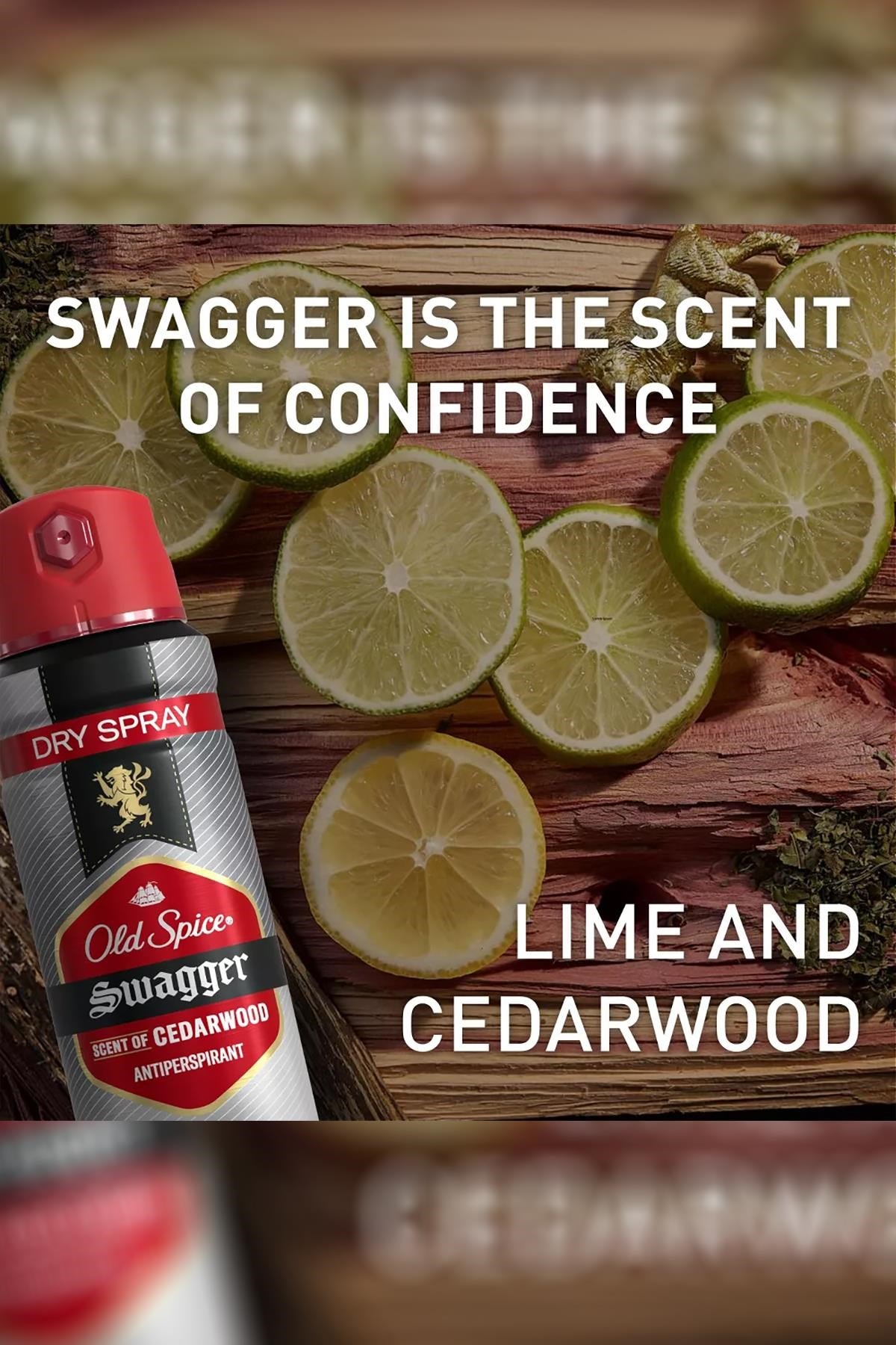 Old Spice Swagger Scent of Cedarwood Antiperspirant Sprey Deodorant 122GR