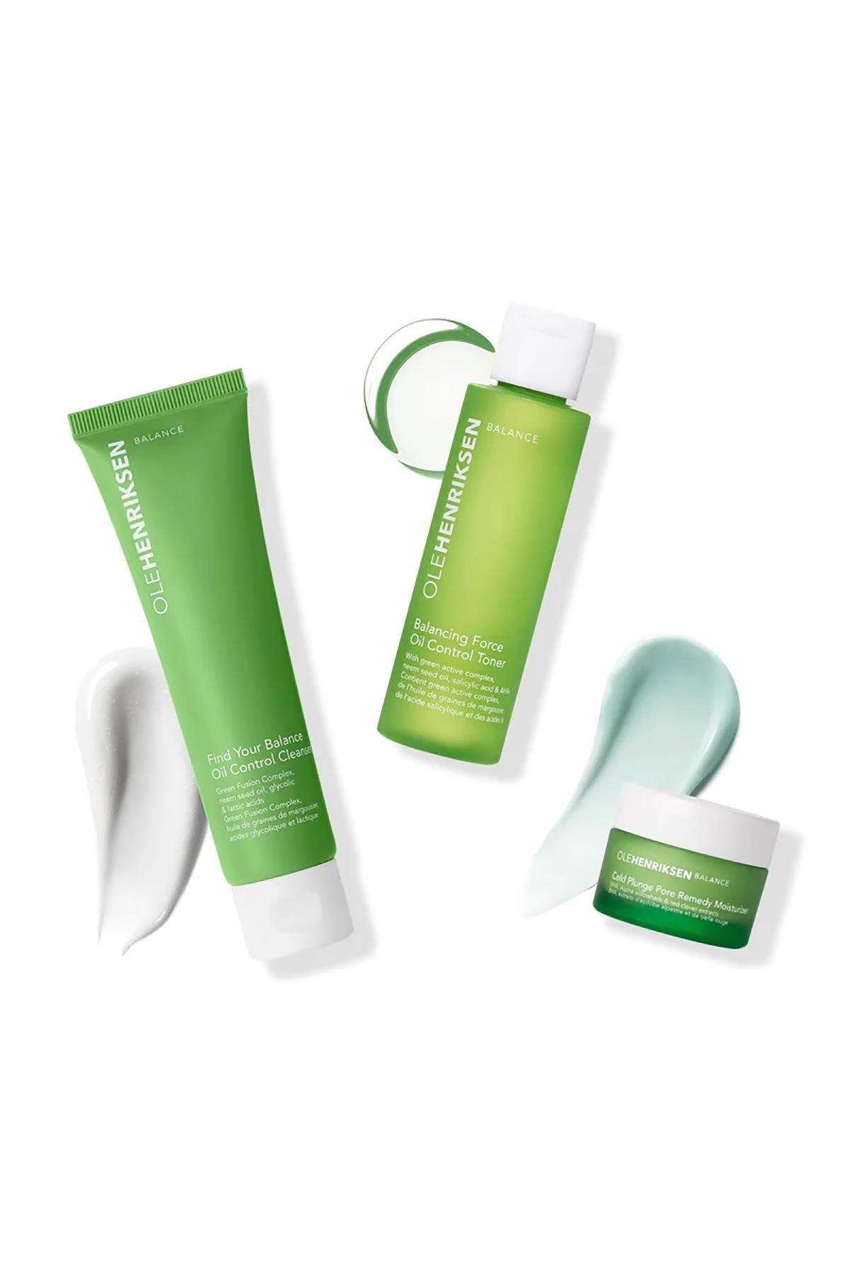 Ole Henriksen Balance It All Yağ Kontrolü ve Gözenek Arındırıcı Set (Temizleyici 60ML,Toner 65ML,Nemlendirici 15ML)