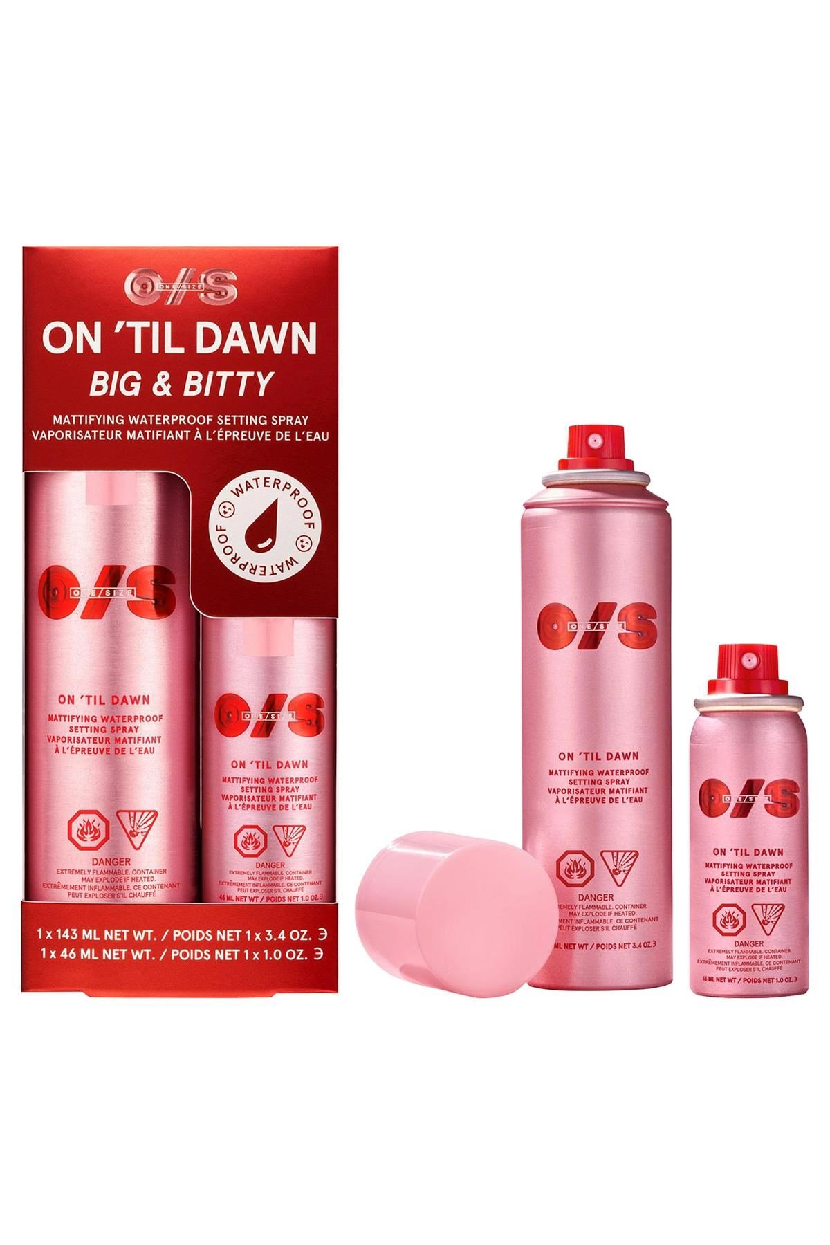 One Size On Til Dawn Matlaştırıcı Suya Dayanıklı Makyaj Sabitleyici Sprey İkili Paket