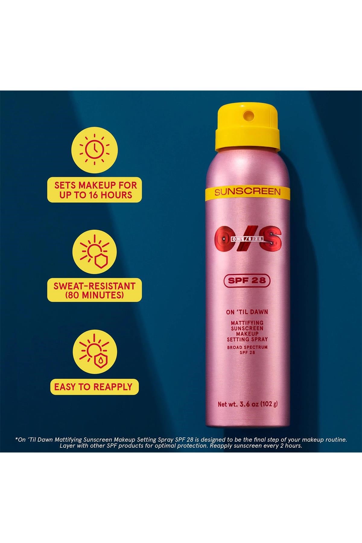 One Size On Til Dawn SPF 28 Matlaştırıcı Makyaj Sabitleyici Sprey 30GR