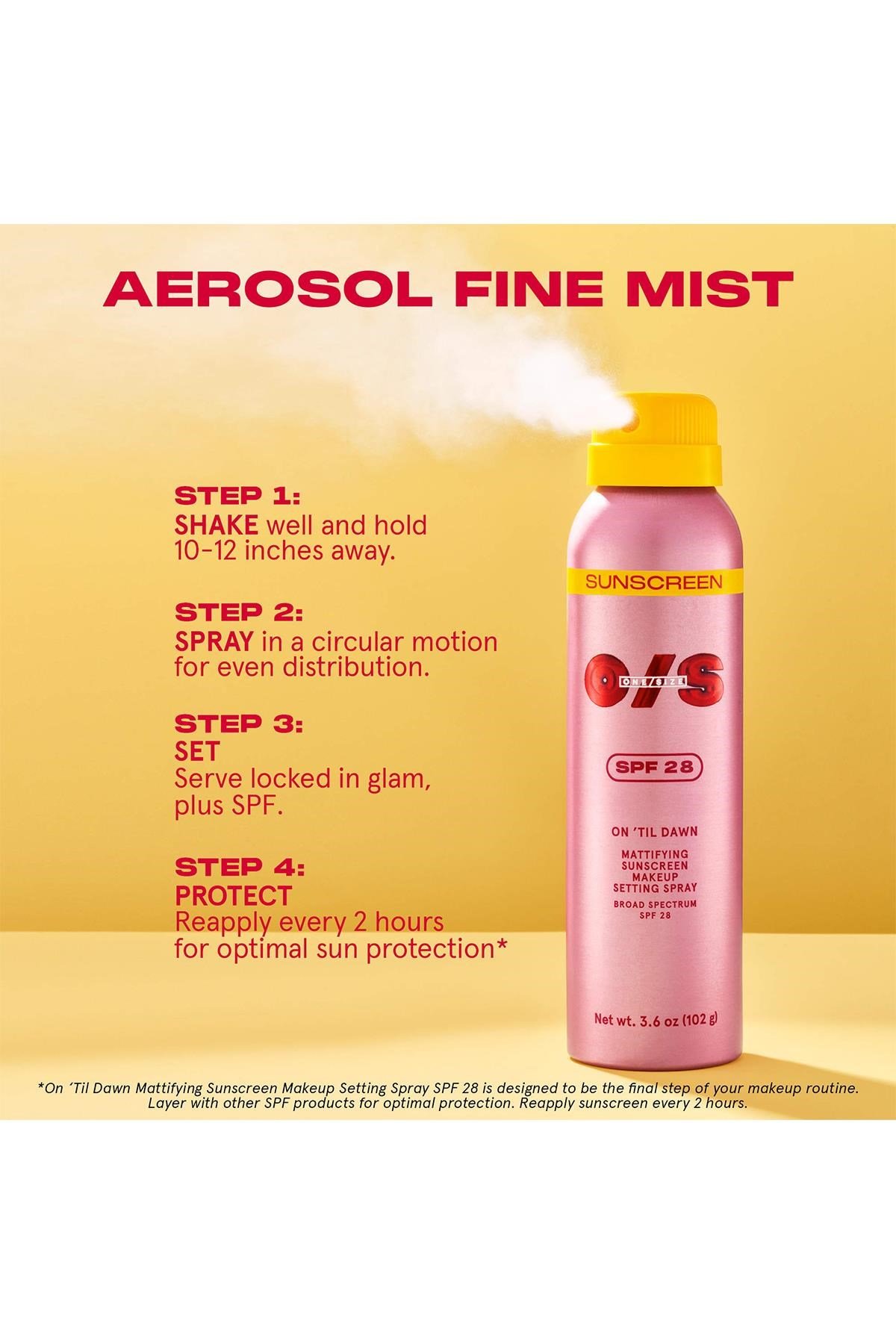 One Size On Til Dawn SPF 28 Matlaştırıcı Makyaj Sabitleyici Sprey 30GR