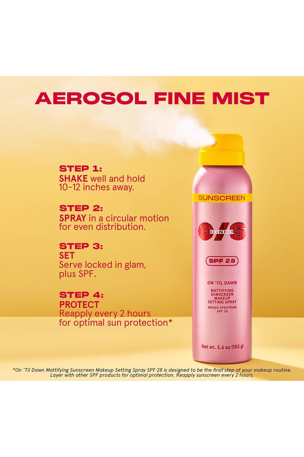 One Size On Til Dawn SPF 28 Matlaştırıcı Makyaj Sabitleyici Sprey 30GR