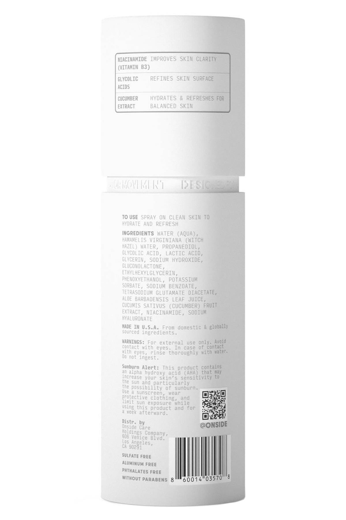 Onside Dual Action Parfümsüz Sprey Yüz Toniği 103ML