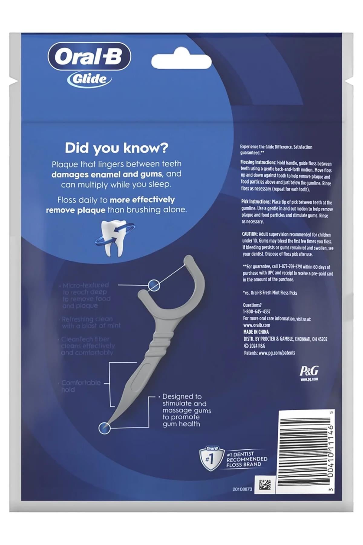 Oral-B Glide Ultra Deep Clean Çatal Diş İpi Kürdanlı 75 Adet