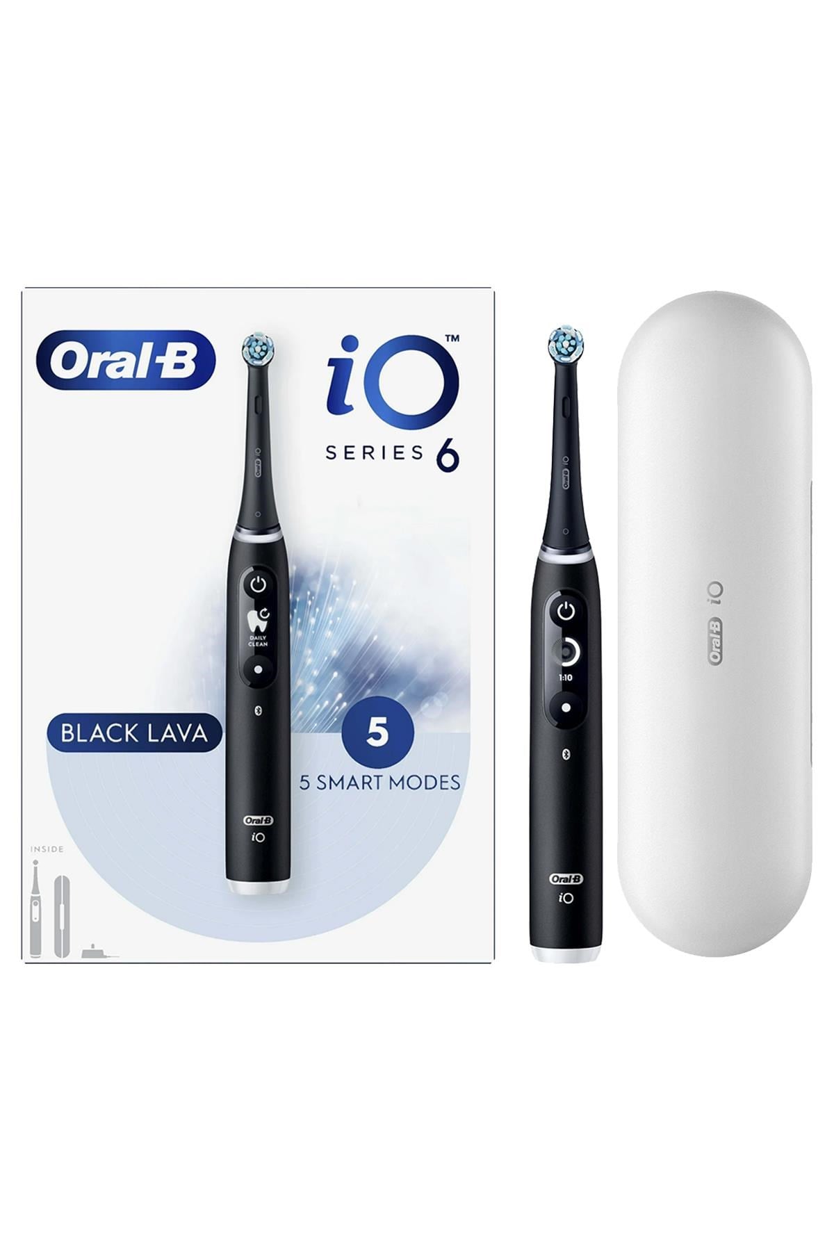 Oral-B iO Series 6 Black Lava Bluetooth Şarjlı Diş Fırçası
