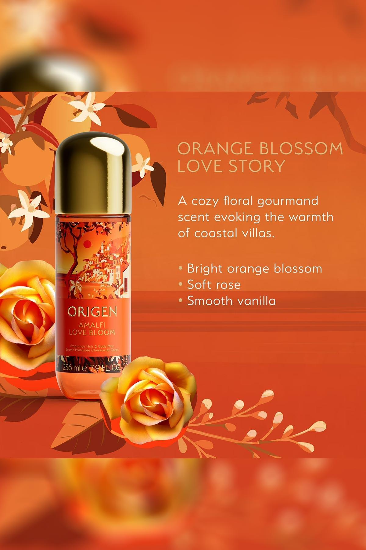 Origen Amalfi Love Bloom Kadın Parfümü + Saç ve Vücut Spreyi Set