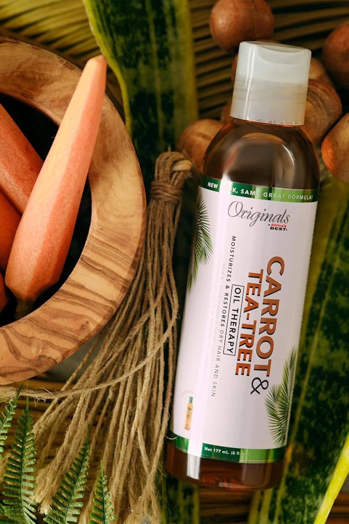 Originals by Africa’s Best Carrot & Tea-Tree Saç ve Cilt İçin Bakım Yağı 177ML