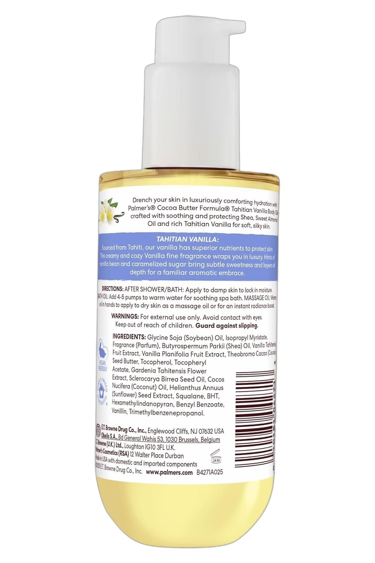 Palmer's Tahitian Vanilla Nemlendirici Vücut Yağı 192ML