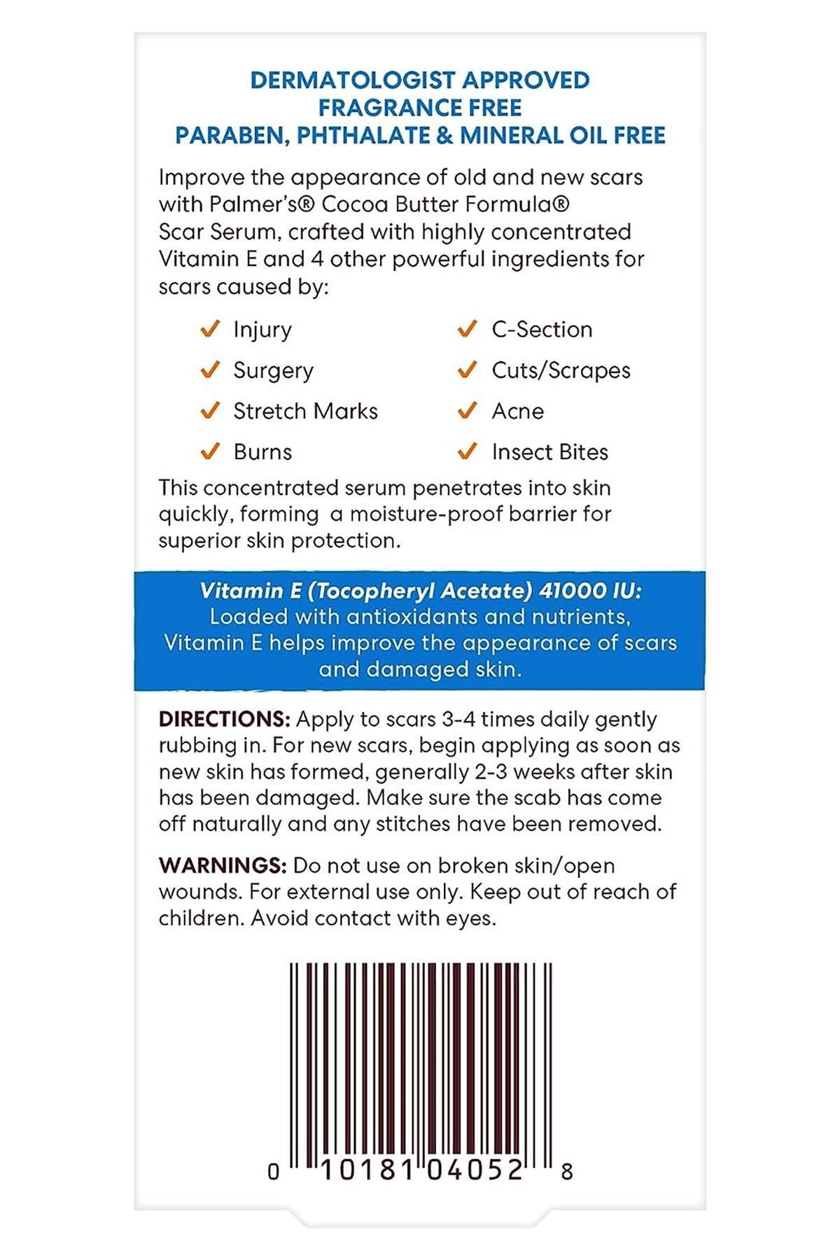 Palmers Vitamin E Scar Serum 30ML